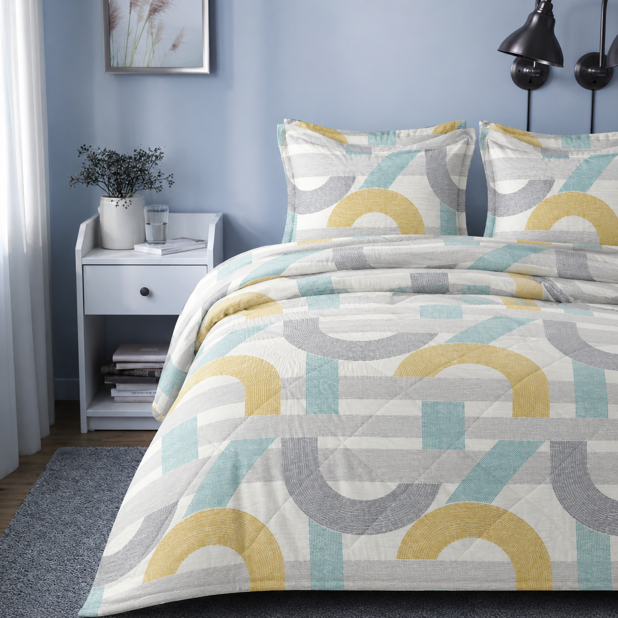 Designer 4 Piece Comforter Set Luxury Bedroom Essentials