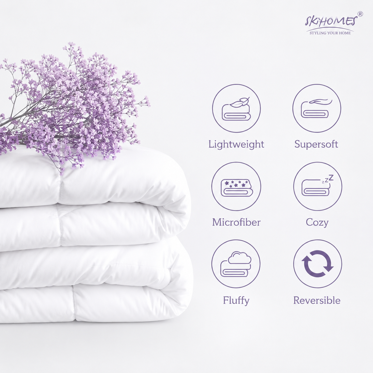 Designer Comforter Set (4 Pieces) Soft, Premium & Durable