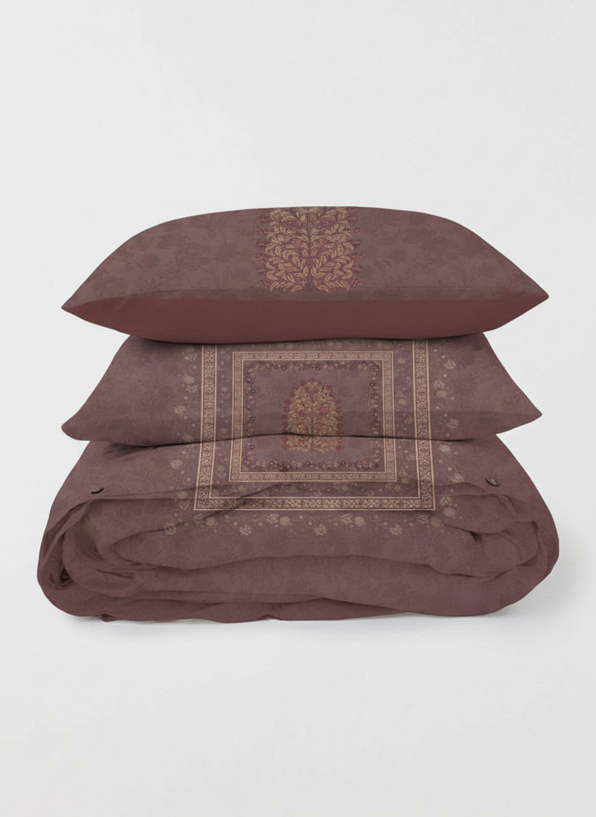 Luxury Satin Cotton 350 TC King Size Bedsheet with 2 Pillow Covers – 2.75 x 2.75 m