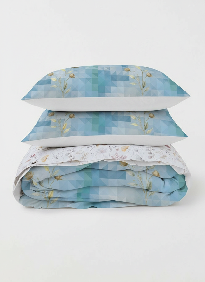 Luxury Satin Cotton 350 TC King Size Bedsheet with 2 Pillow Covers – 2.75 x 2.75 m