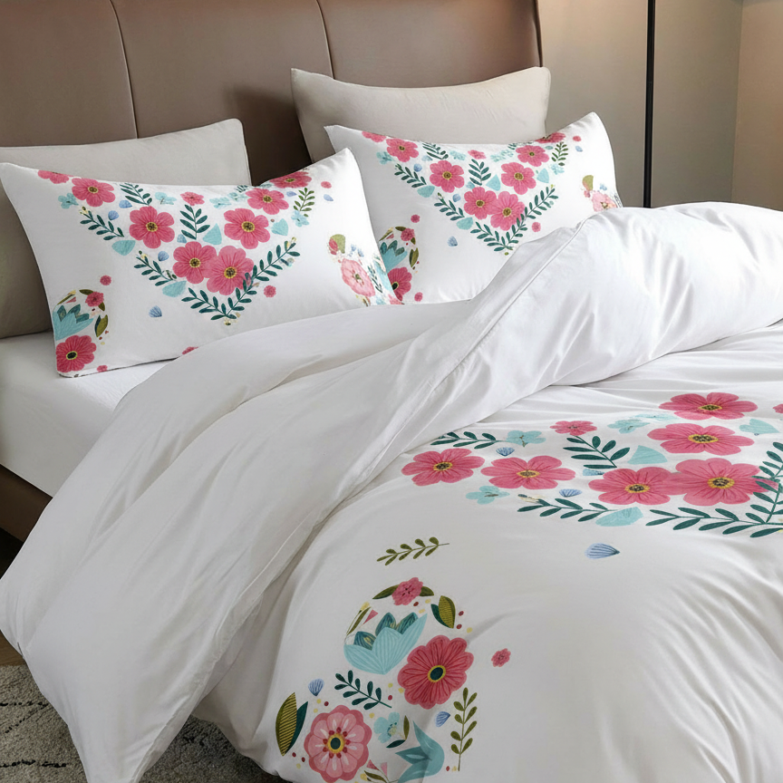 Elegant 4-Piece Comforter Set – Premium Soft & Breathable Fabric