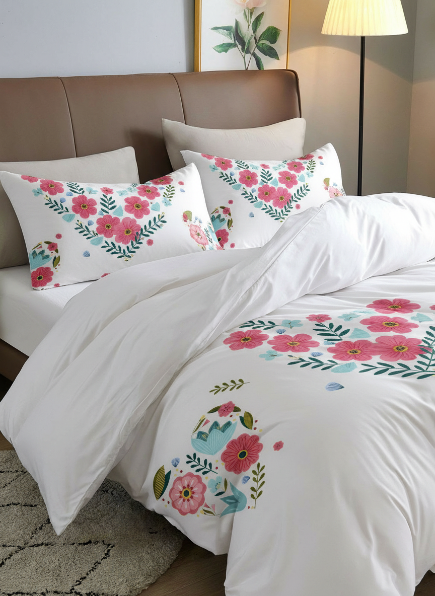 Elegant 4-Piece Comforter Set – Premium Soft & Breathable Fabric