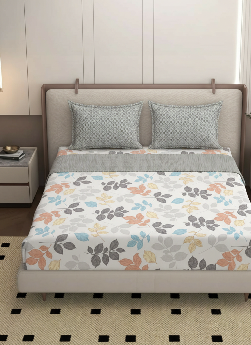 Premium Microfiber Bedcover Set with 2 Pillow Covers | Soft, Lightweight & Stylish Bedding Set
