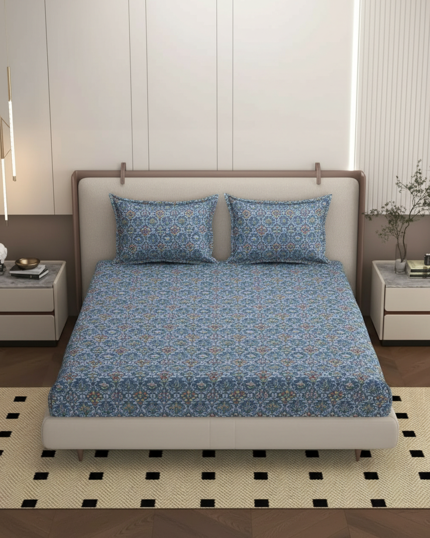 Premium Microfiber King Size Bedcover Set with 2 Pillow Covers | 90 x 95 Inch