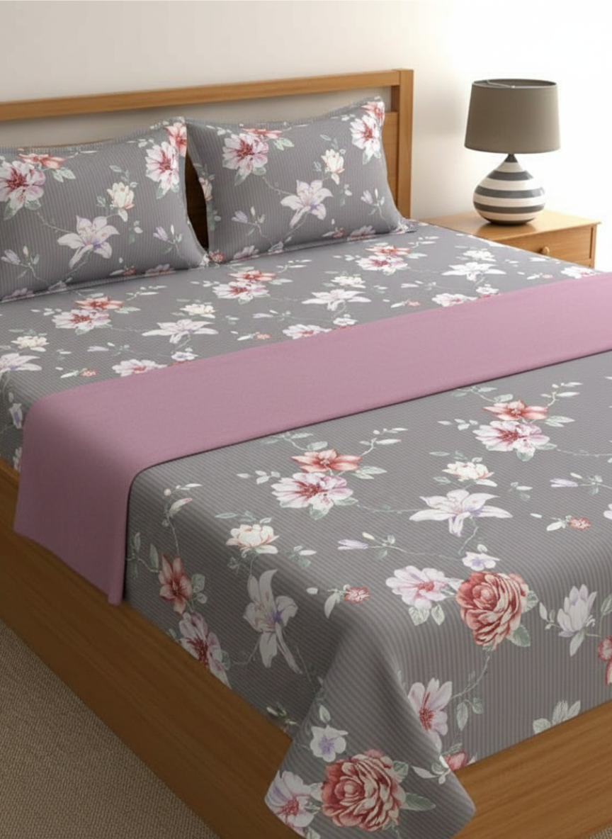 Luxury Bedding Set – Microfiber Bedcover with 2 Pillow Covers | 90 x 95 Inch