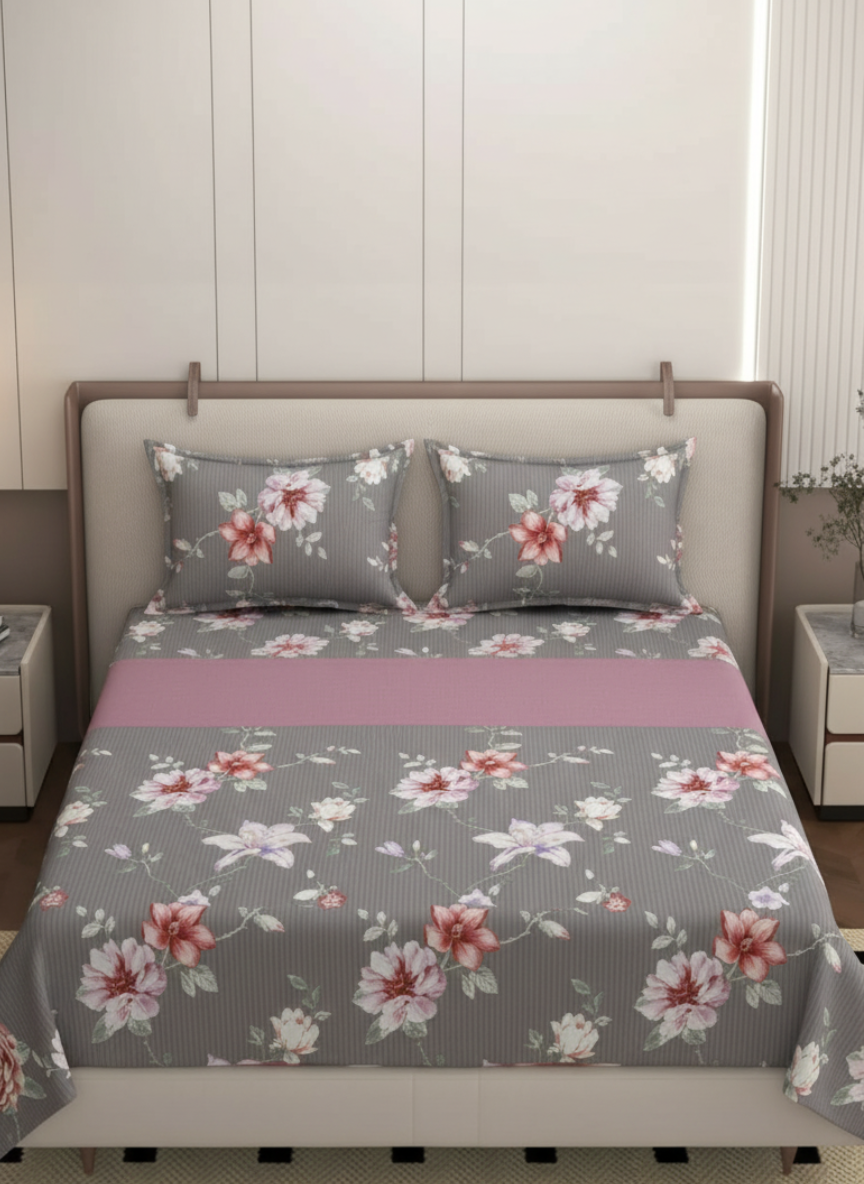 Luxury Bedding Set – Microfiber Bedcover with 2 Pillow Covers | 90 x 95 Inch