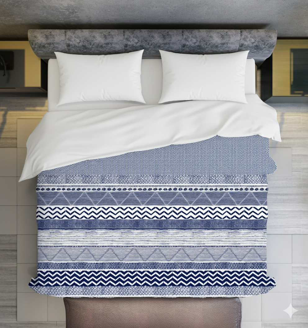 Warm & Durable Ultrasonic Microfiber Comforter – Double Bed