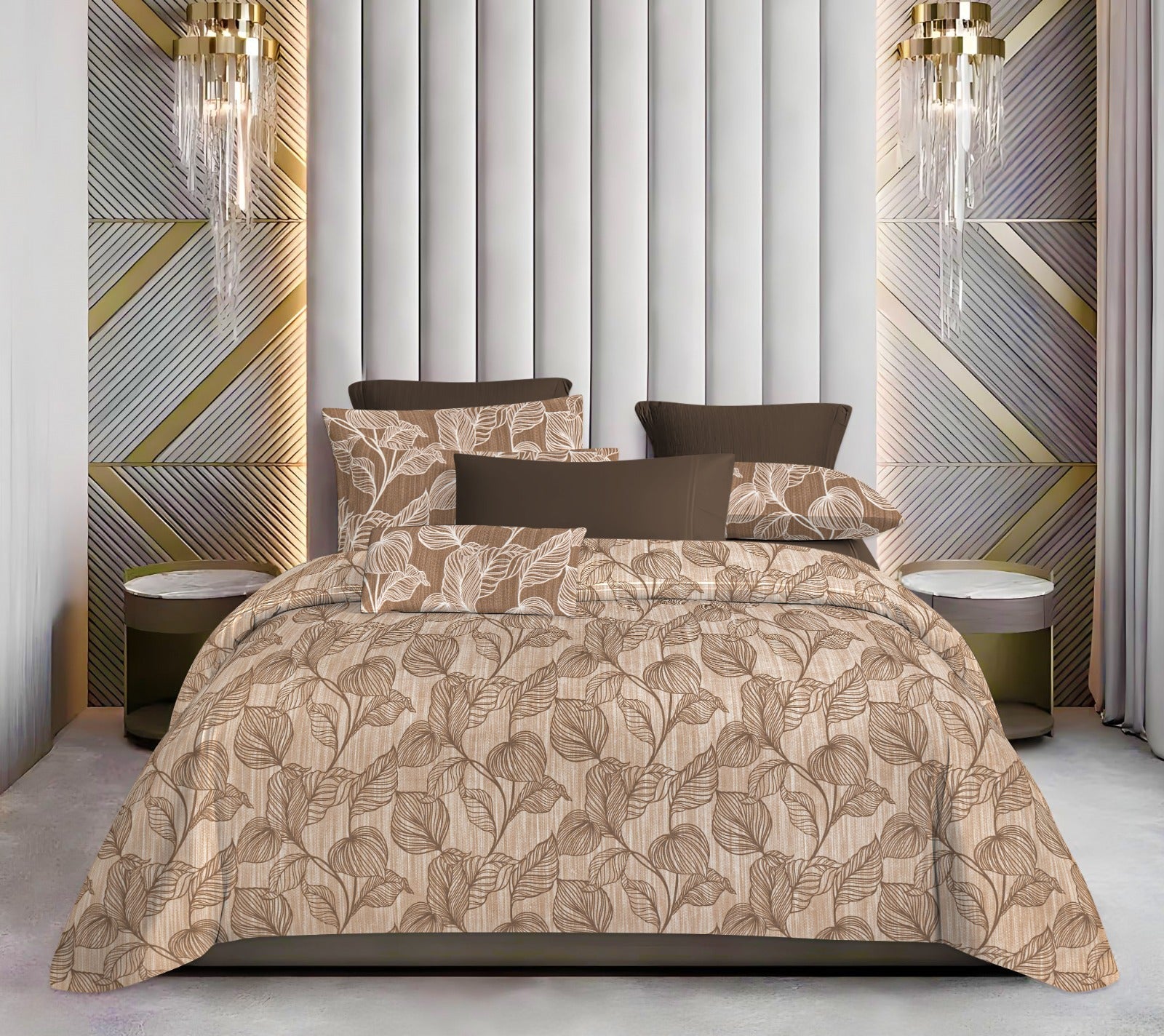 Luxurious King Size Cotton Bedsheet Set – 144 TC (1 Bedsheet + 2 Pillow Covers)