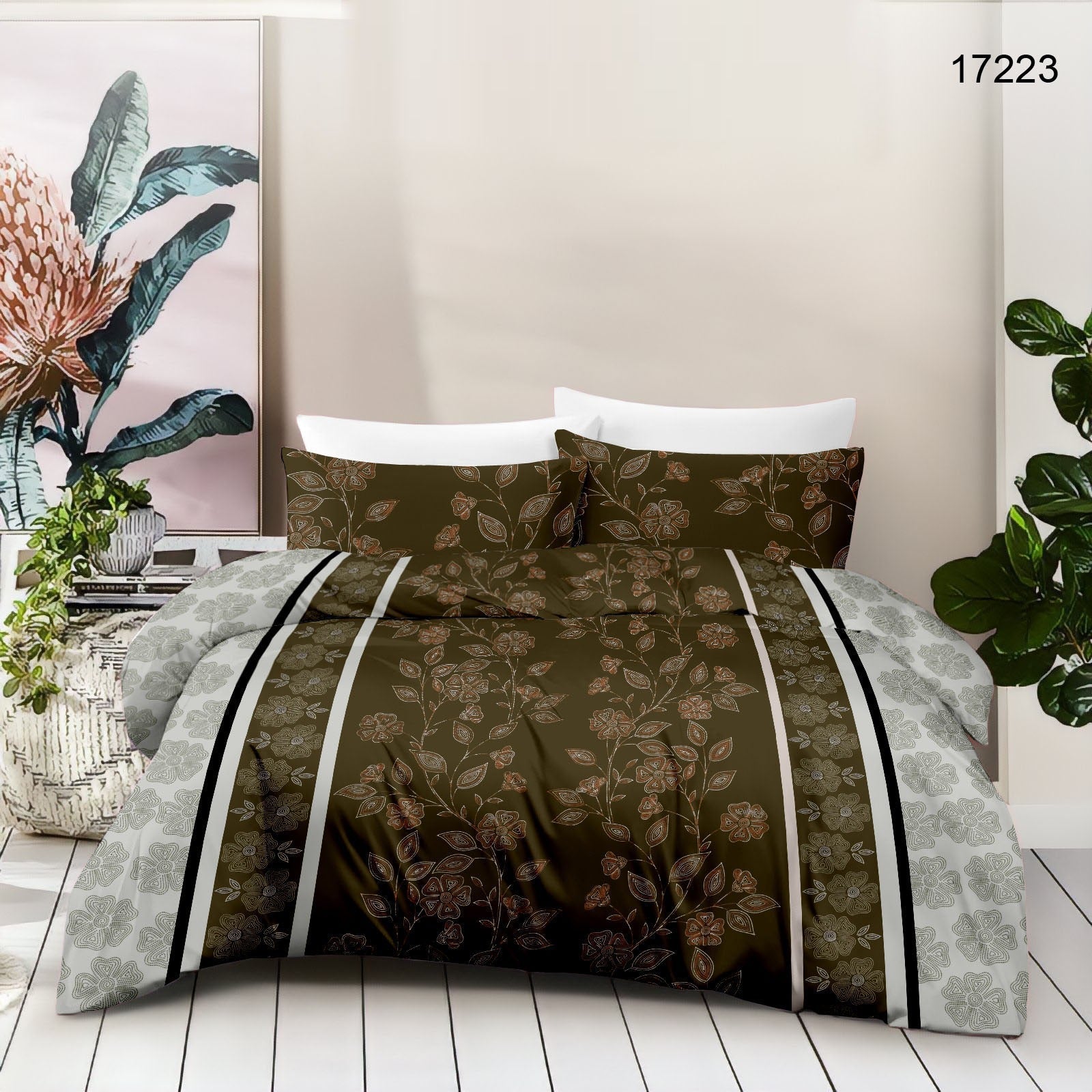 Cotton King Size Bedsheet Set - 180 TC (2.75 x 2.75m) with 2 Pillow Covers