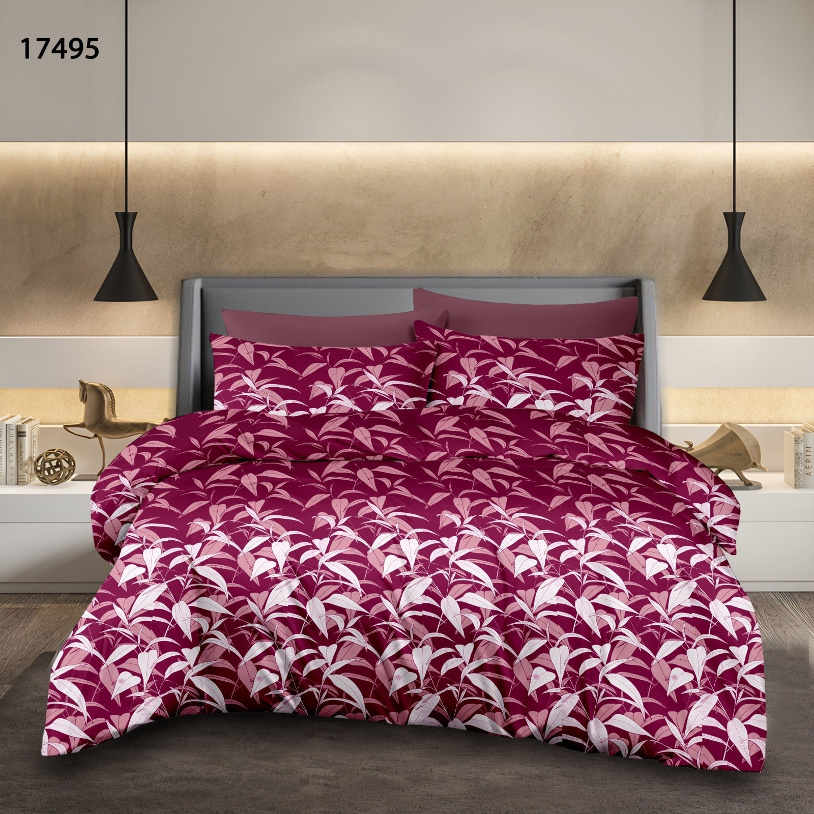 Cotton King Size Bedsheet Set - 180 TC (2.75 x 2.75m) with 2 Pillow Covers