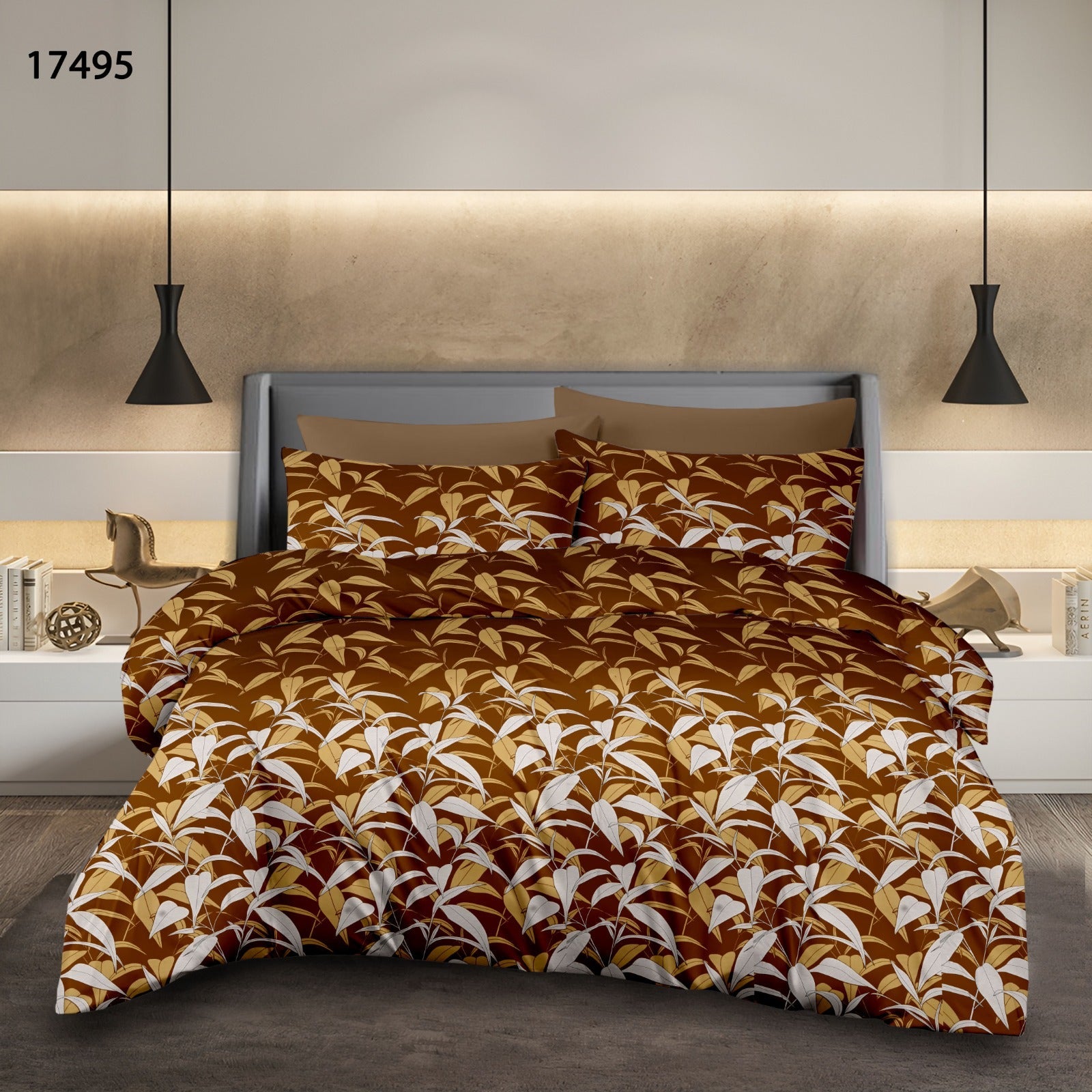 Cotton King Size Bedsheet Set - 180 TC (2.75 x 2.75m) with 2 Pillow Covers