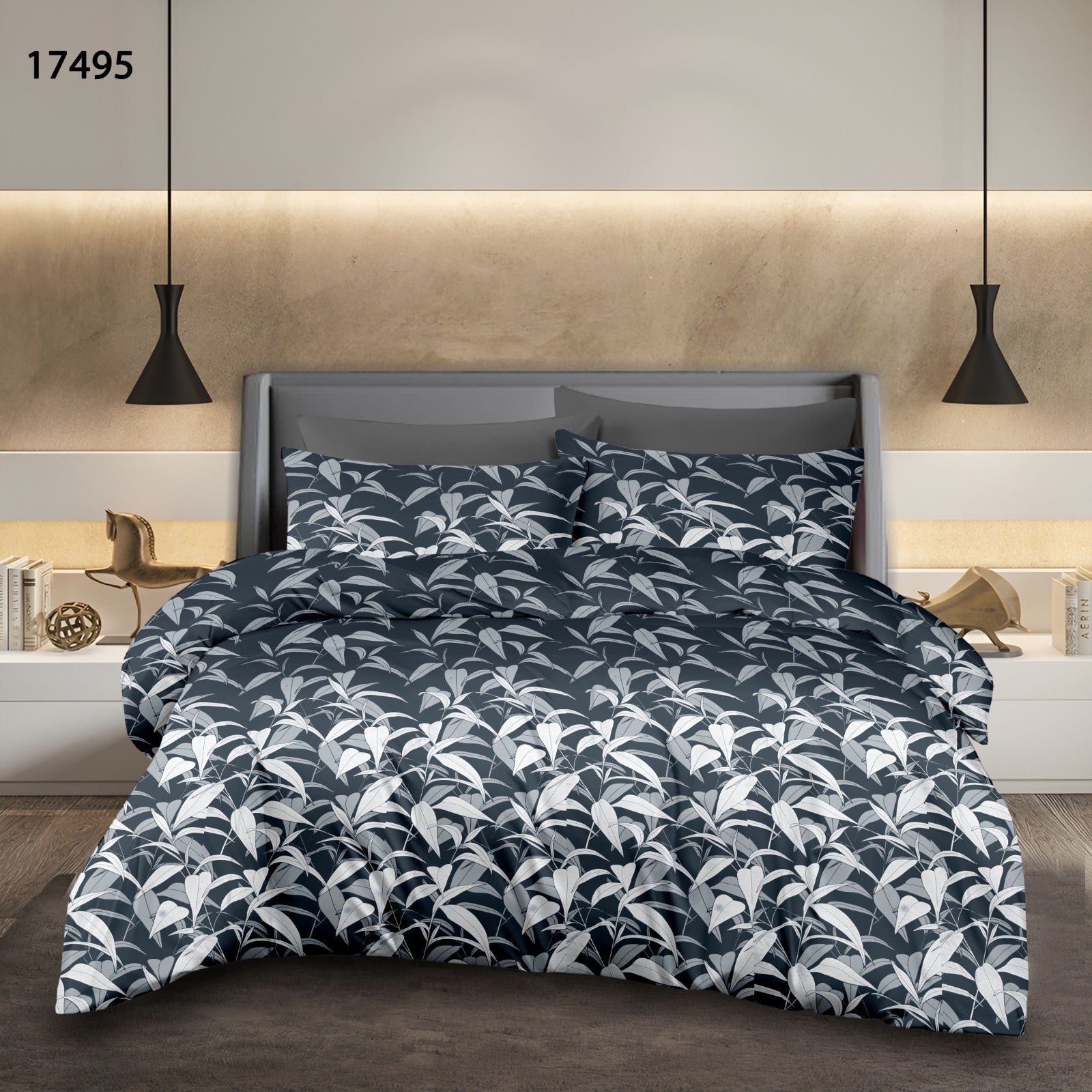 Cotton King Size Bedsheet Set - 180 TC (2.75 x 2.75m) with 2 Pillow Covers