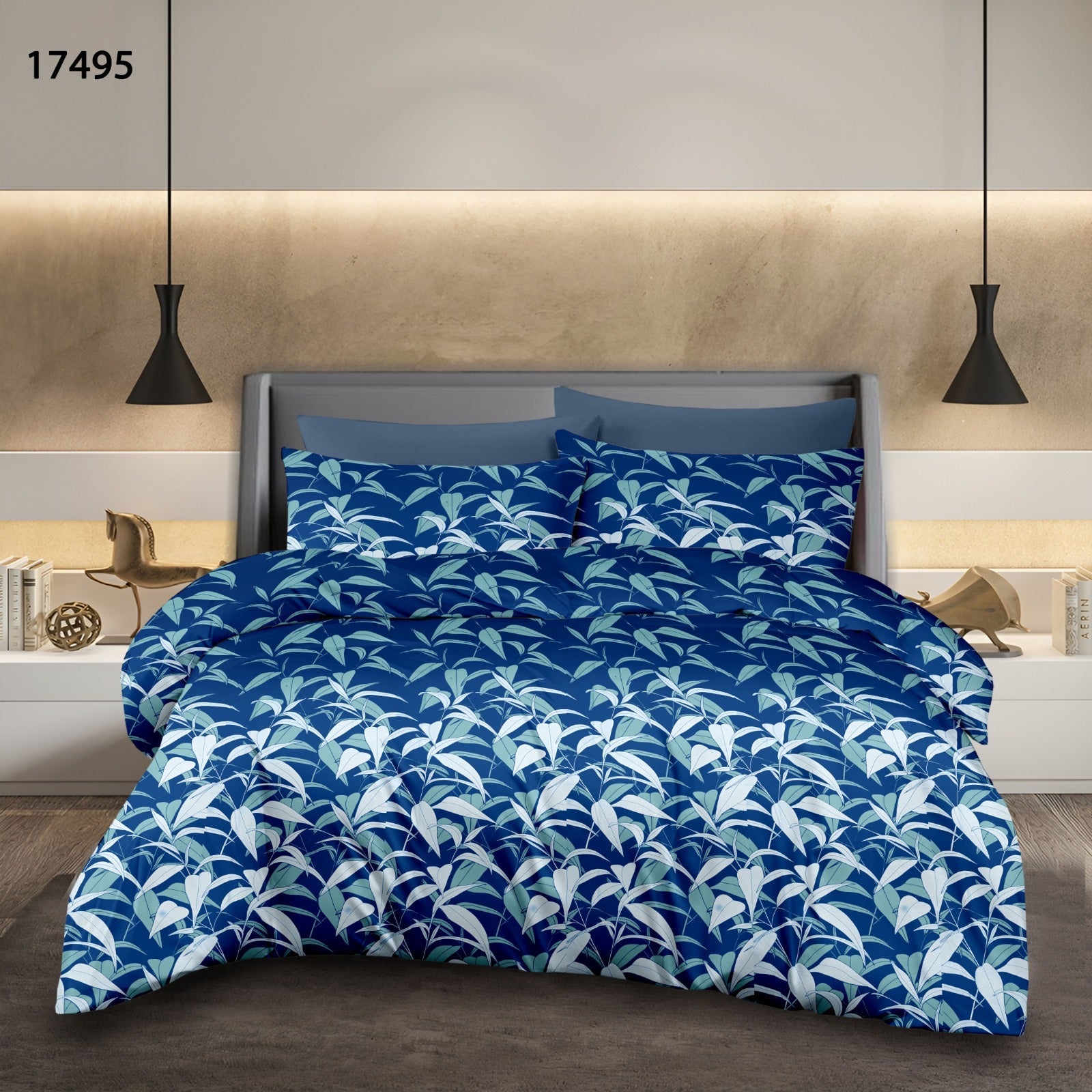 Cotton King Size Bedsheet Set - 180 TC (2.75 x 2.75m) with 2 Pillow Covers