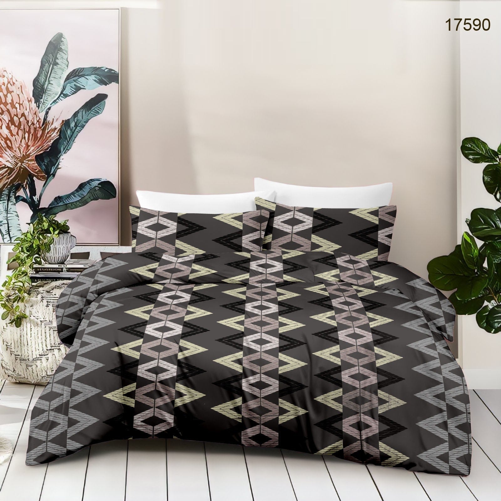Cotton King Size Bedsheet Set (120 TC) with 2 Pillow Covers – 2.75x2.75m