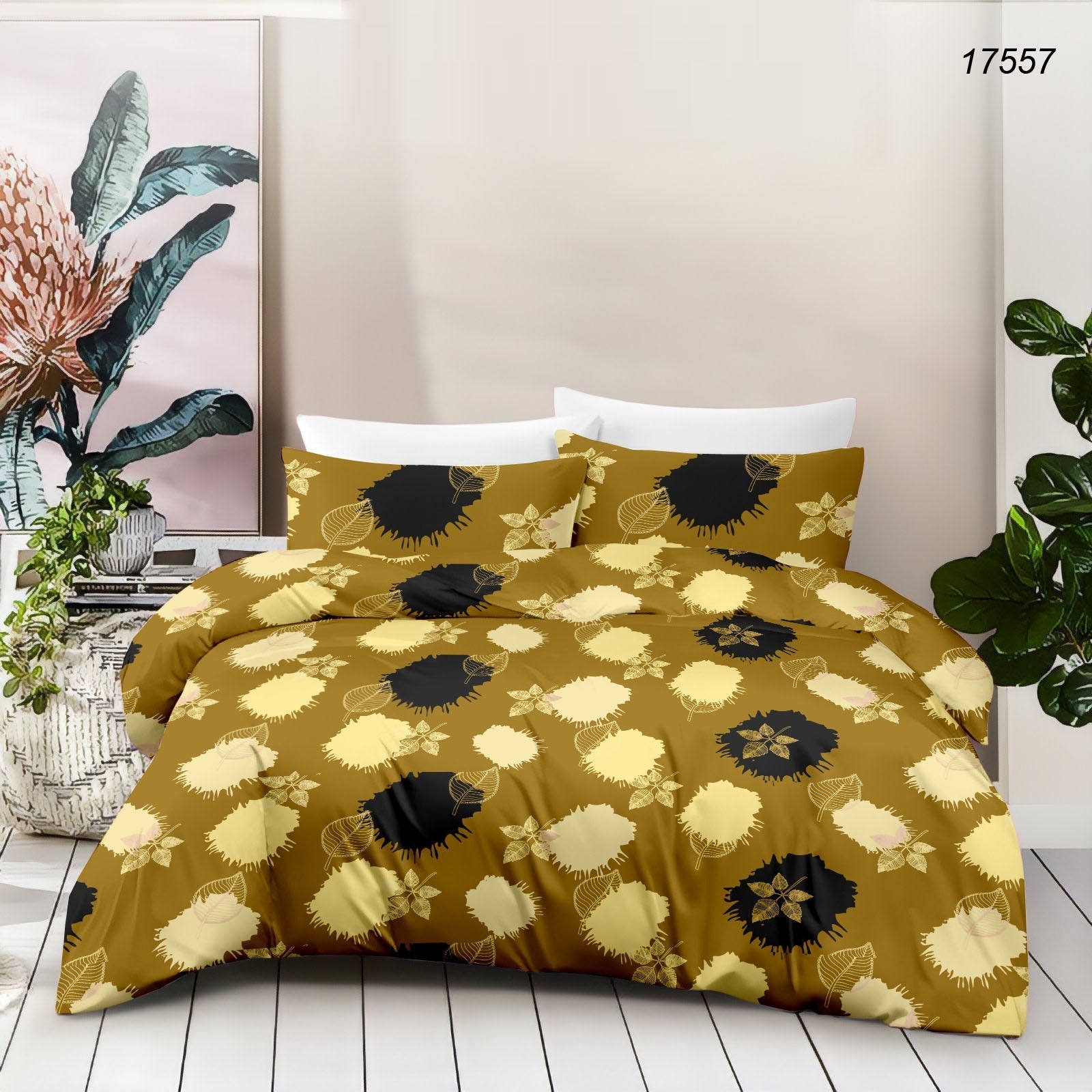 Cotton King Size Bedsheet Set (120 TC) with 2 Pillow Covers – 2.75x2.75m