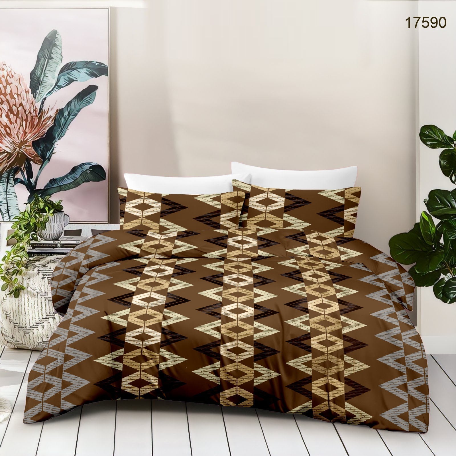 Cotton King Size Bedsheet Set (120 TC) with 2 Pillow Covers – 2.75x2.75m