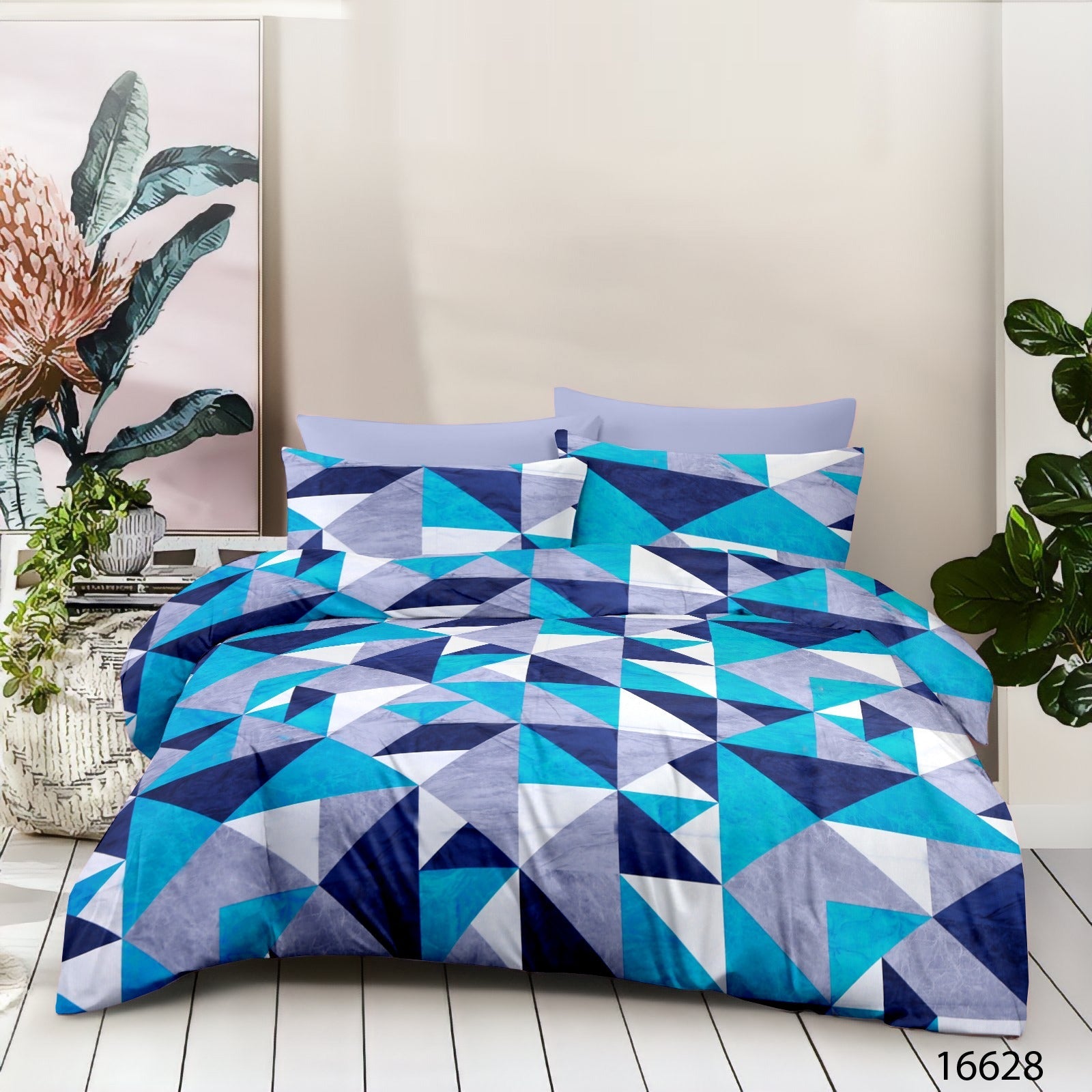 Cotton King Size Bedsheet Set (120 TC) with 2 Pillow Covers – 2.75x2.75m
