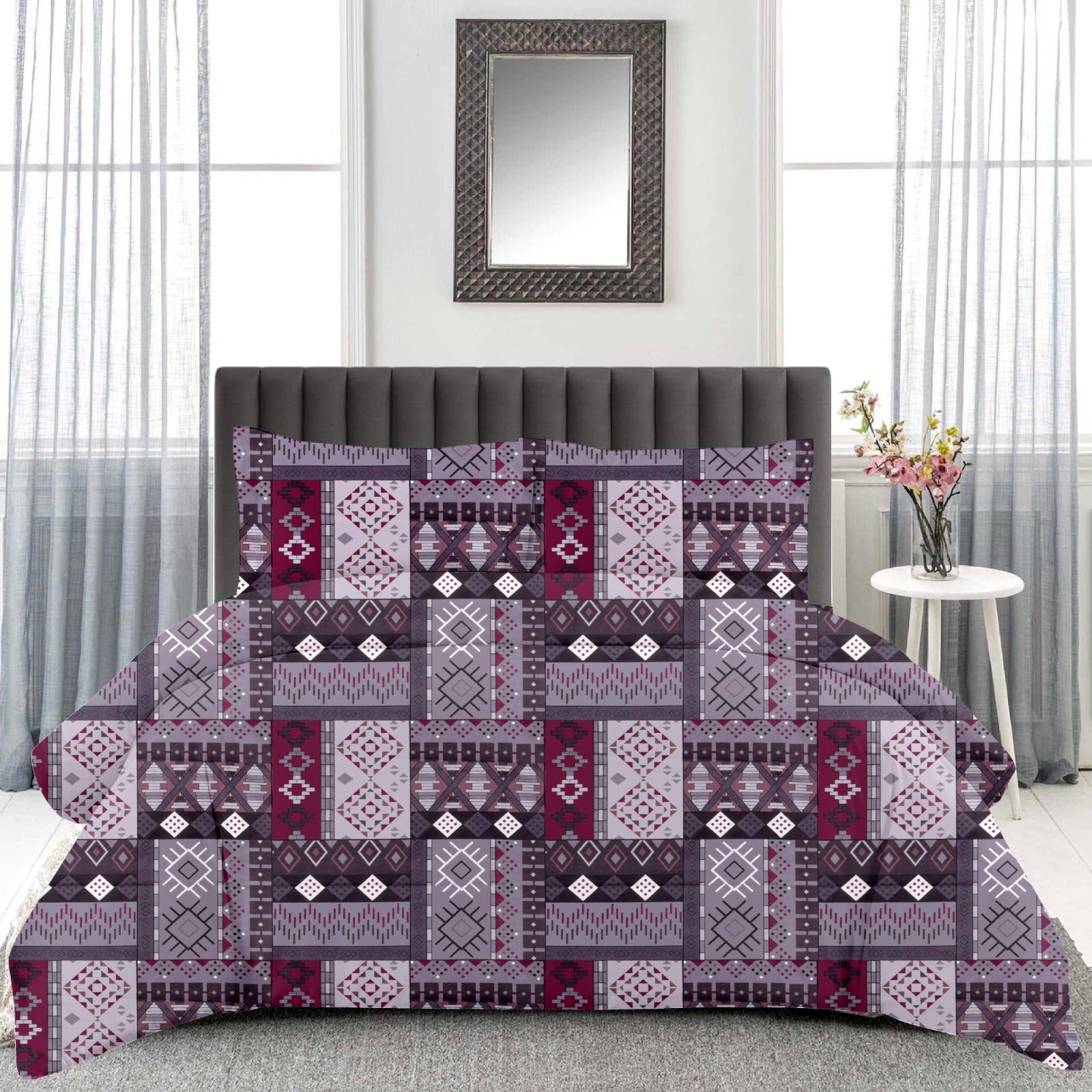 Queen Size Cotton Bedsheet Set (120 TC) with 2 Pillow Covers – 2.30x2.50m