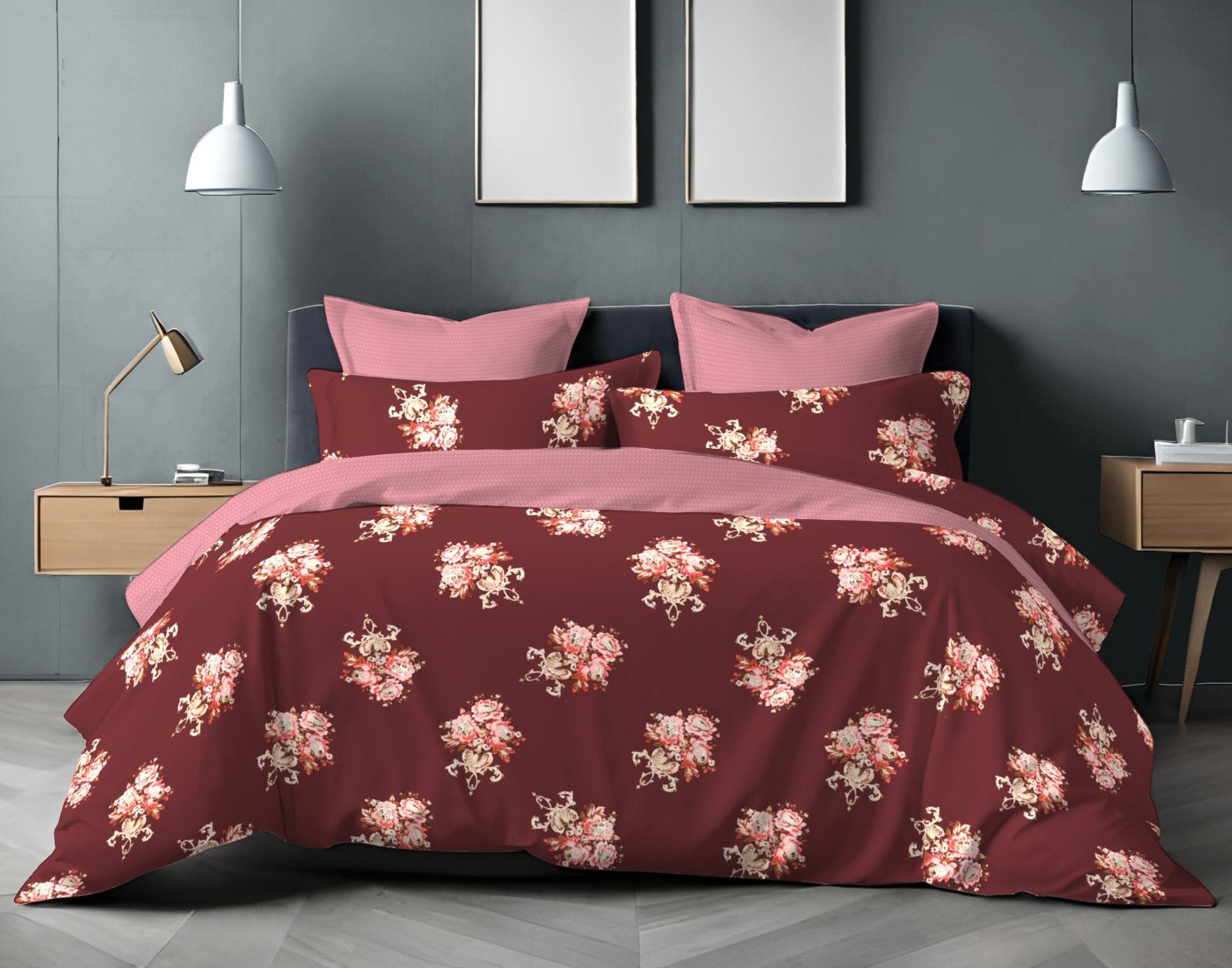Cotton Single Bed Bedsheet Set with 2 Pillow Covers – 120 TC (1.48x2.25m)