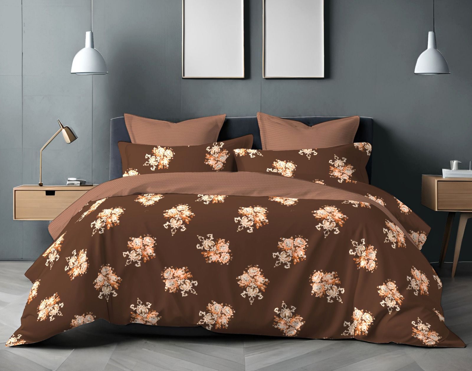 Cotton Single Bed Bedsheet Set with 2 Pillow Covers – 120 TC (1.48x2.25m)