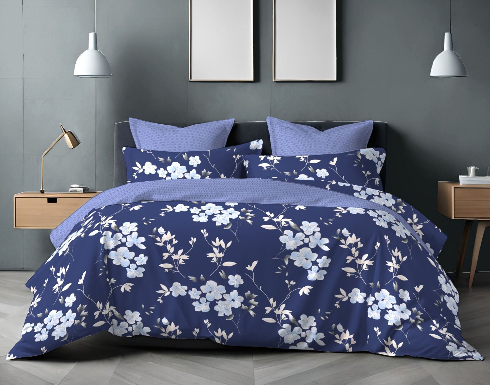 Cotton Single Bed Bedsheet Set with 2 Pillow Covers – 120 TC (1.48x2.25m)