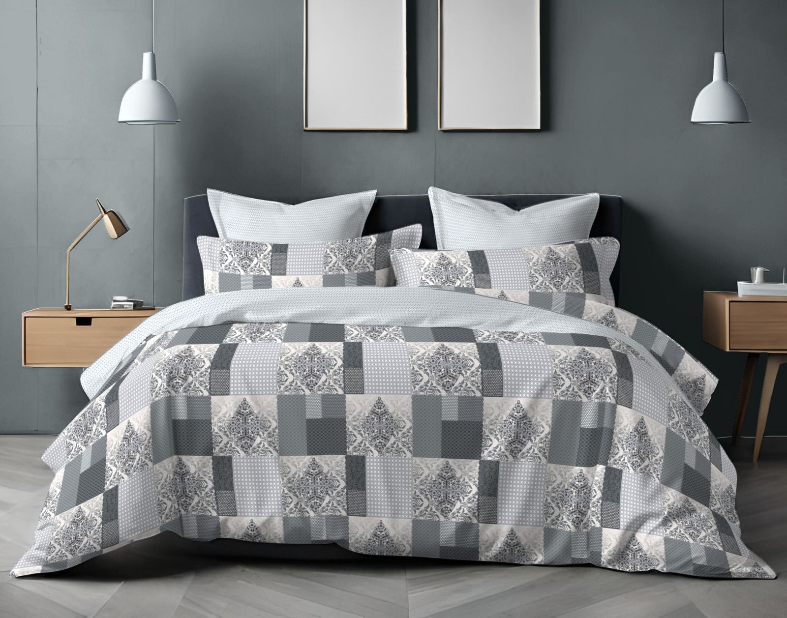Cotton Single Bed Bedsheet Set with 2 Pillow Covers – 120 TC (1.48x2.25m)