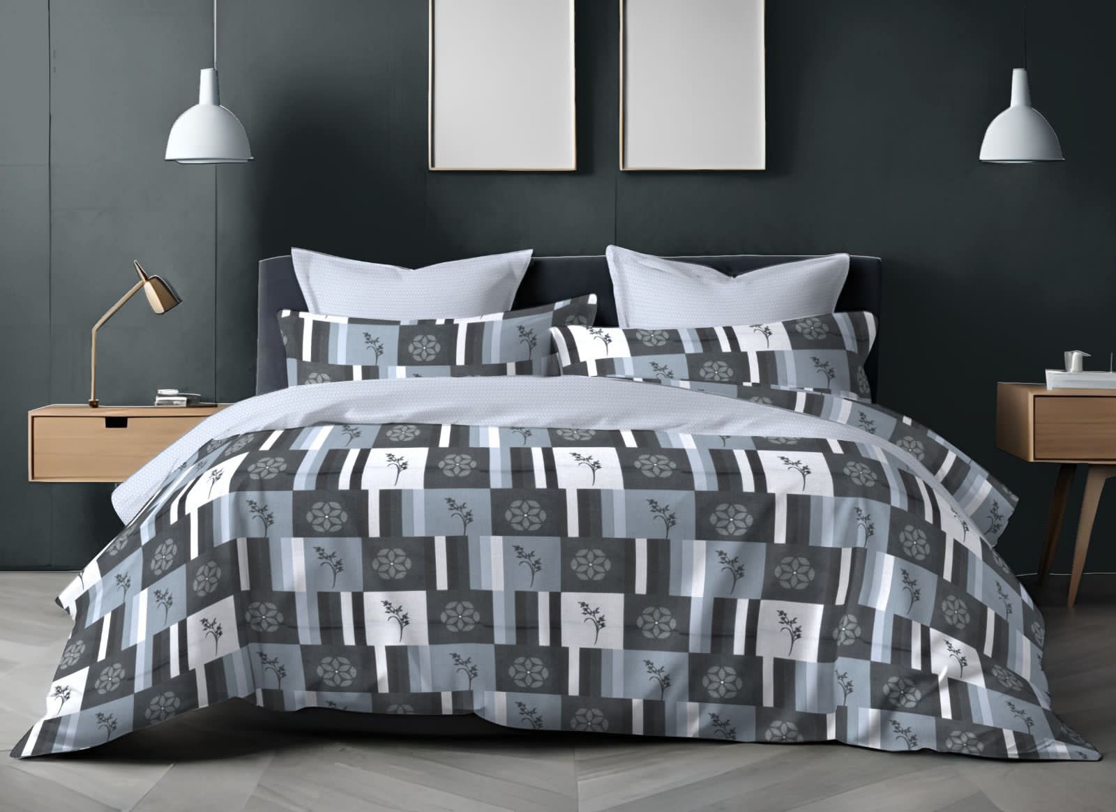 Cotton King Size Bedsheet Set (120 TC) with 2 Pillow Covers – 2.75x2.75m