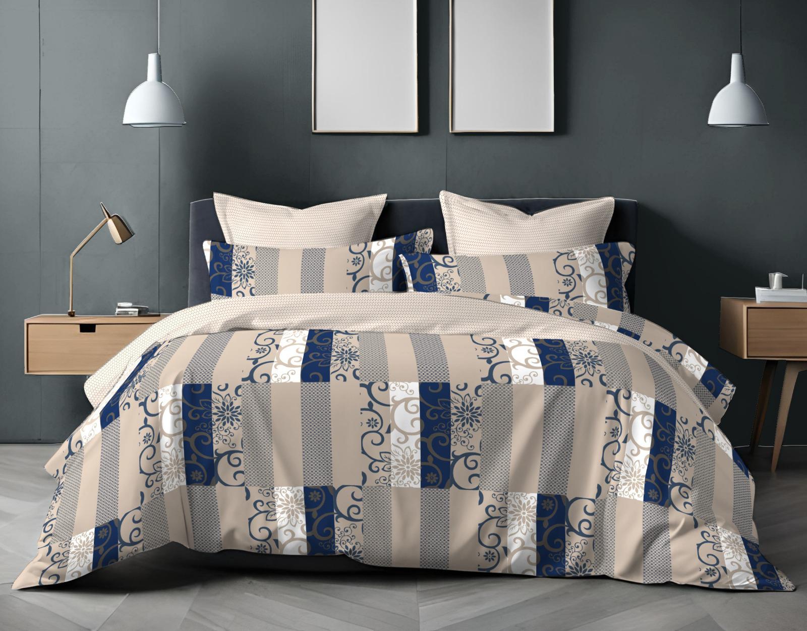 Cotton King Size Bedsheet Set (120 TC) with 2 Pillow Covers – 2.75x2.75m