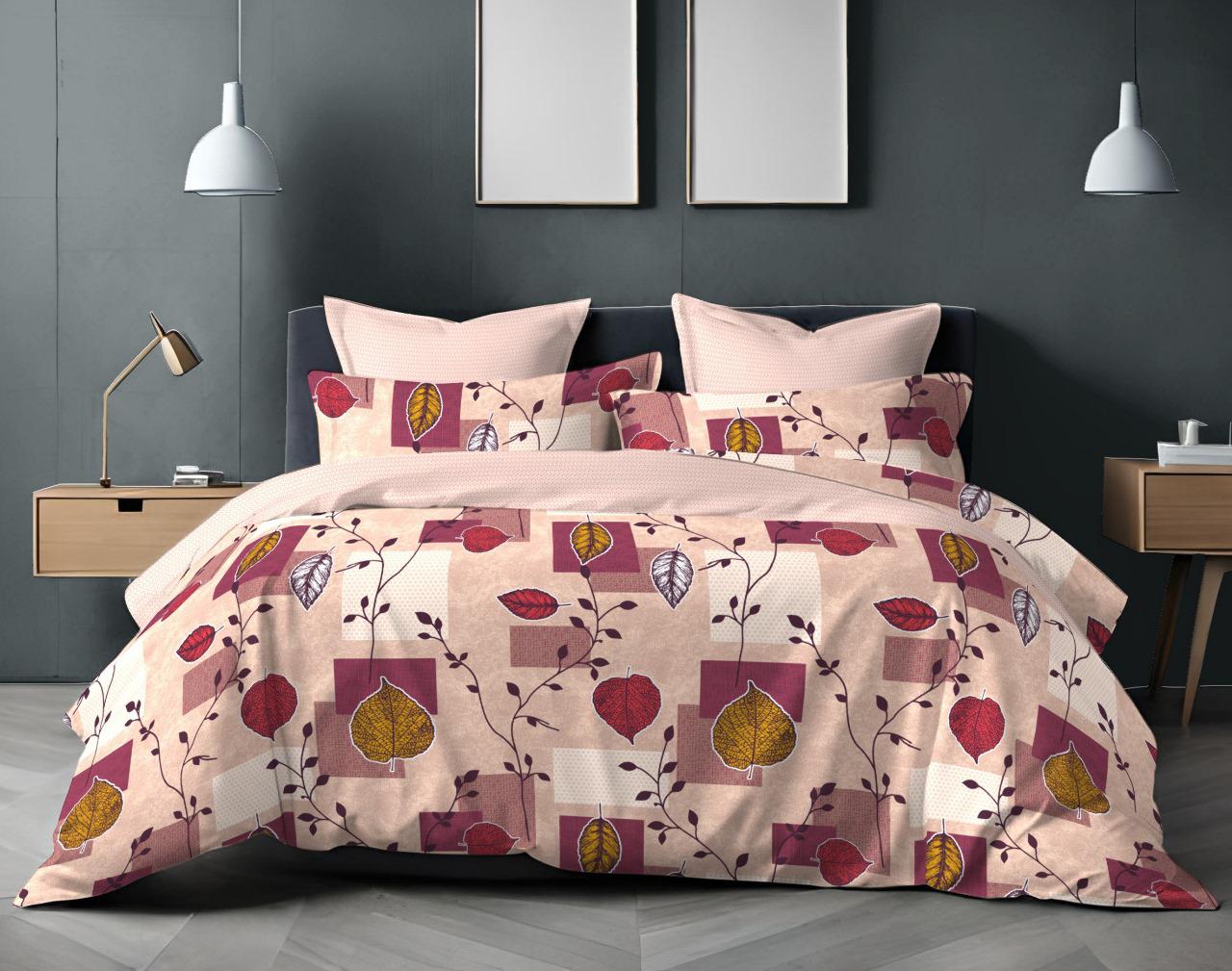 Cotton King Size Bedsheet Set (120 TC) with 2 Pillow Covers – 2.75x2.75m