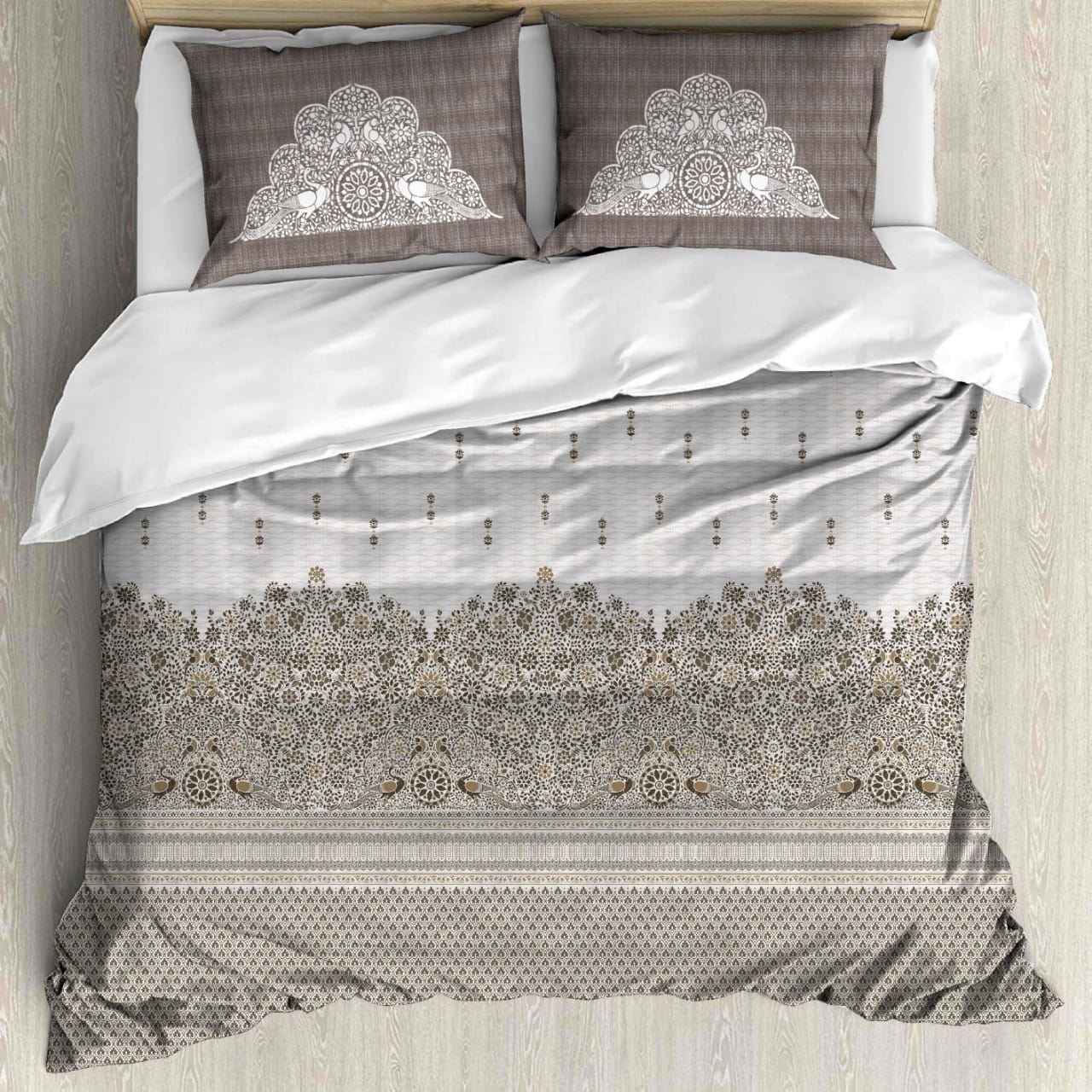 Premium Cotton King Size Bedsheet Set - 180 TC (2.75x2.75m) with 2 Pillow Covers