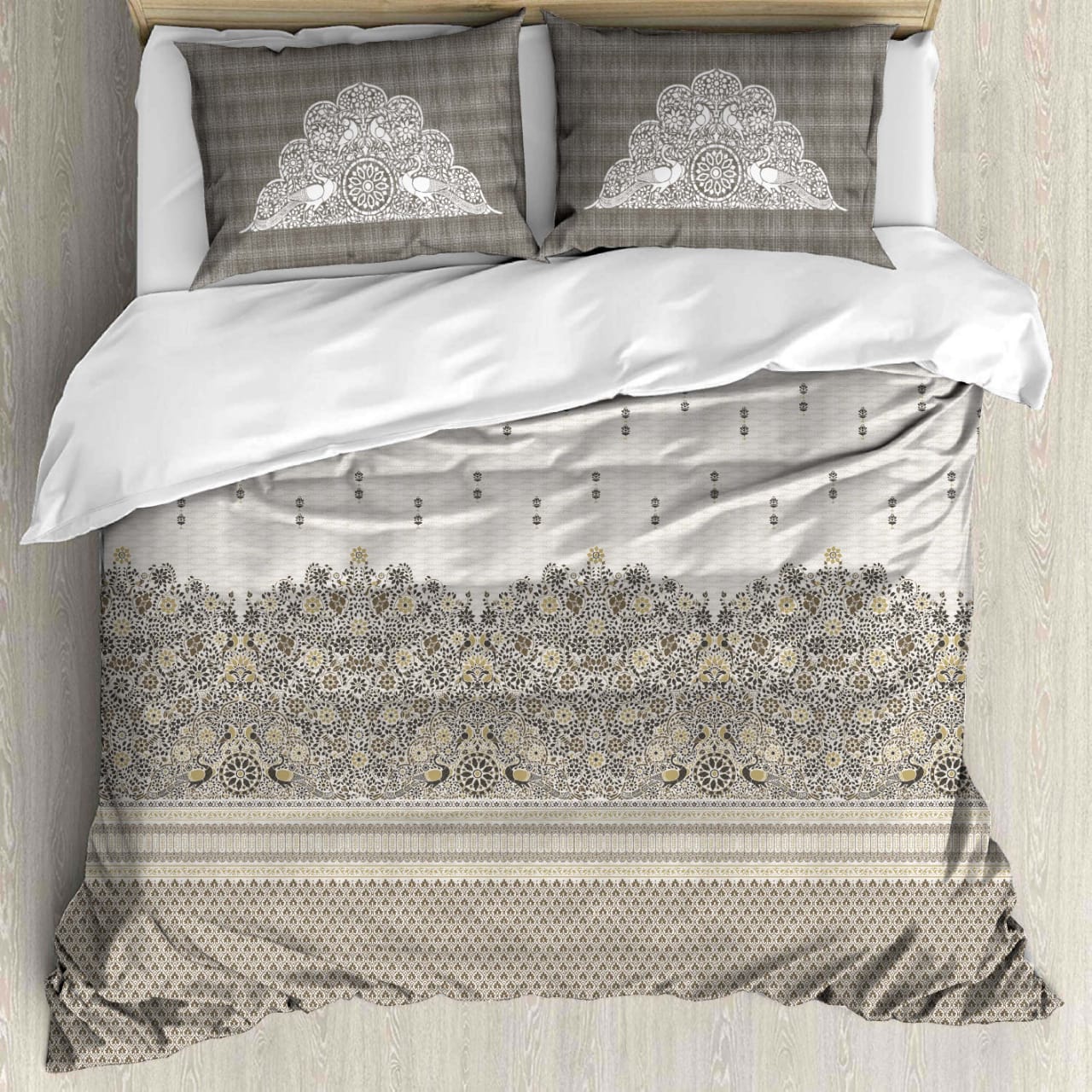 Premium Cotton King Size Bedsheet Set - 180 TC (2.75x2.75m) with 2 Pillow Covers