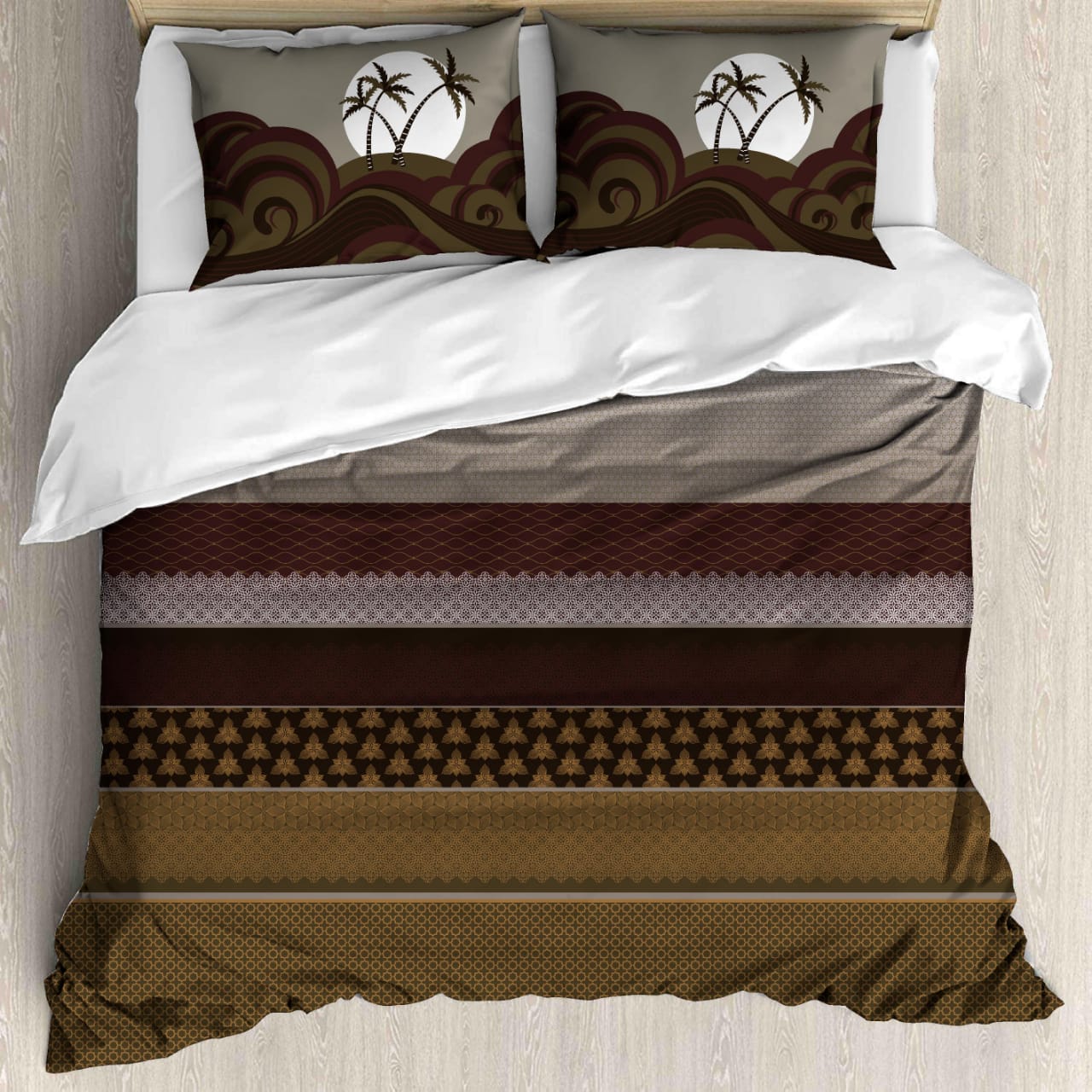King Size Cotton Bedsheet Set - 120 TC (2.75x2.75m) with 2 Pillow Covers