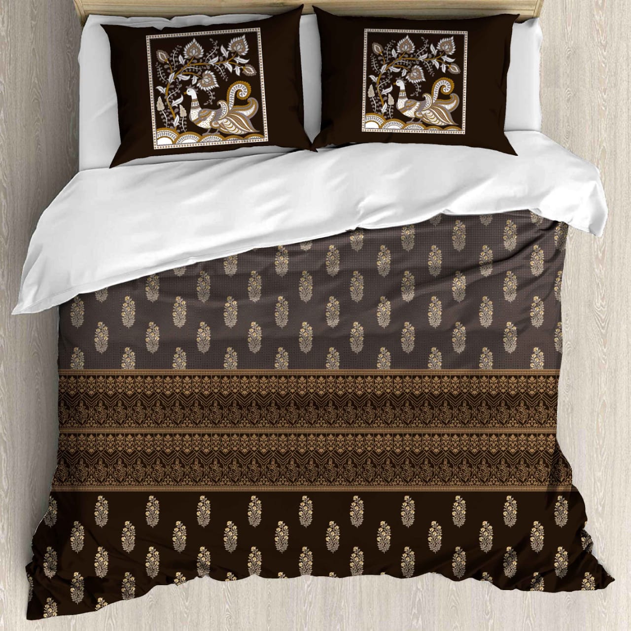 King Size Cotton Bedsheet Set - 120 TC (2.75x2.75m) with 2 Pillow Covers