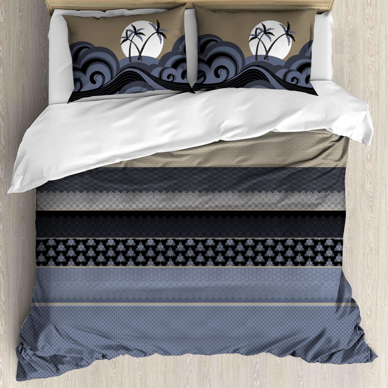 King Size Cotton Bedsheet Set - 120 TC (2.75x2.75m) with 2 Pillow Covers