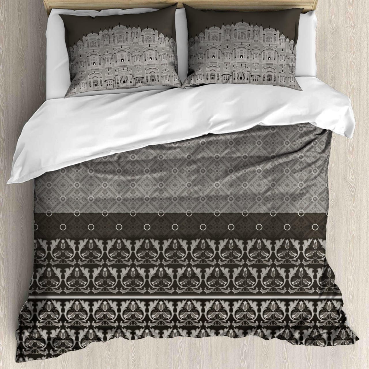 King Size Cotton Bedsheet Set - 120 TC (2.75x2.75m) with 2 Pillow Covers