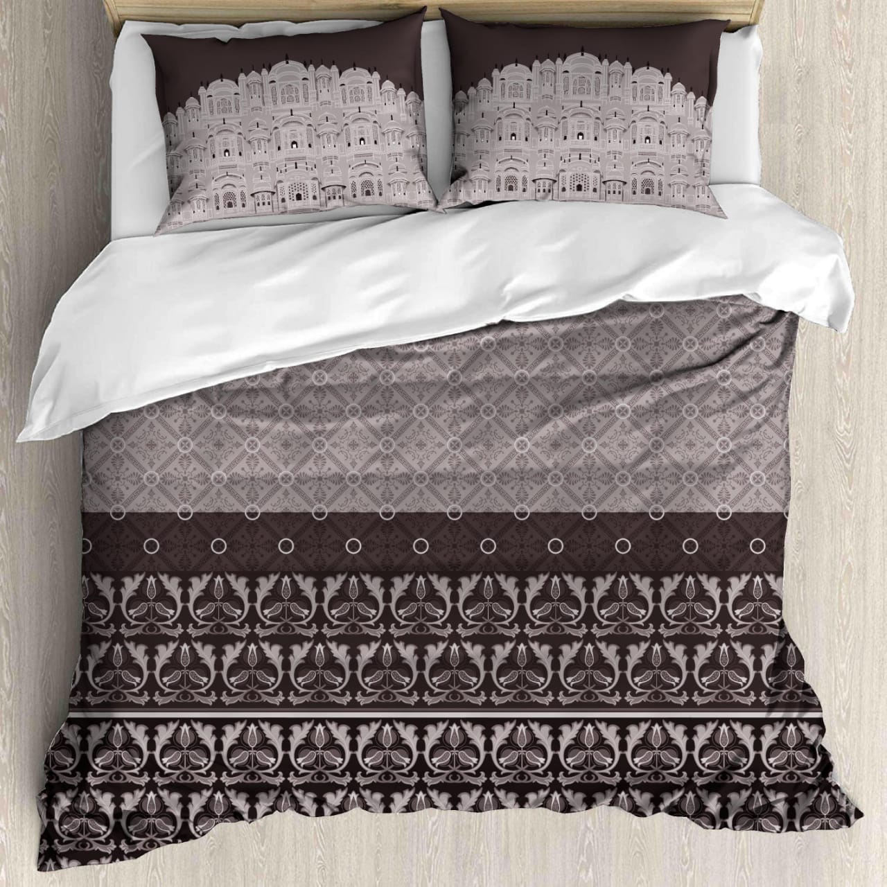 King Size Cotton Bedsheet Set - 120 TC (2.75x2.75m) with 2 Pillow Covers