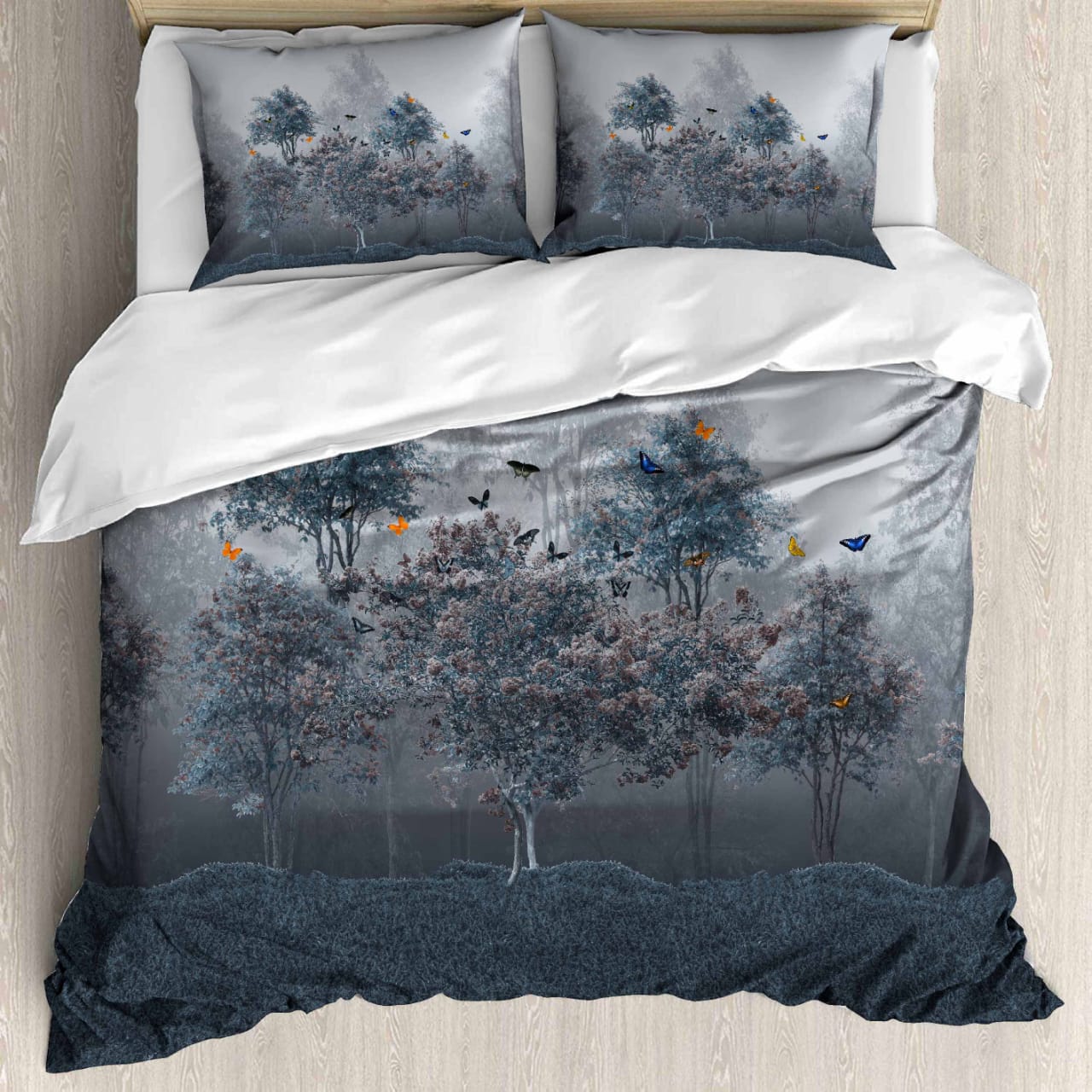 Luxurious Satin Cotton King Size Bedsheet Set – 350 TC (2.75x2.75m) with 2 Pillow Covers