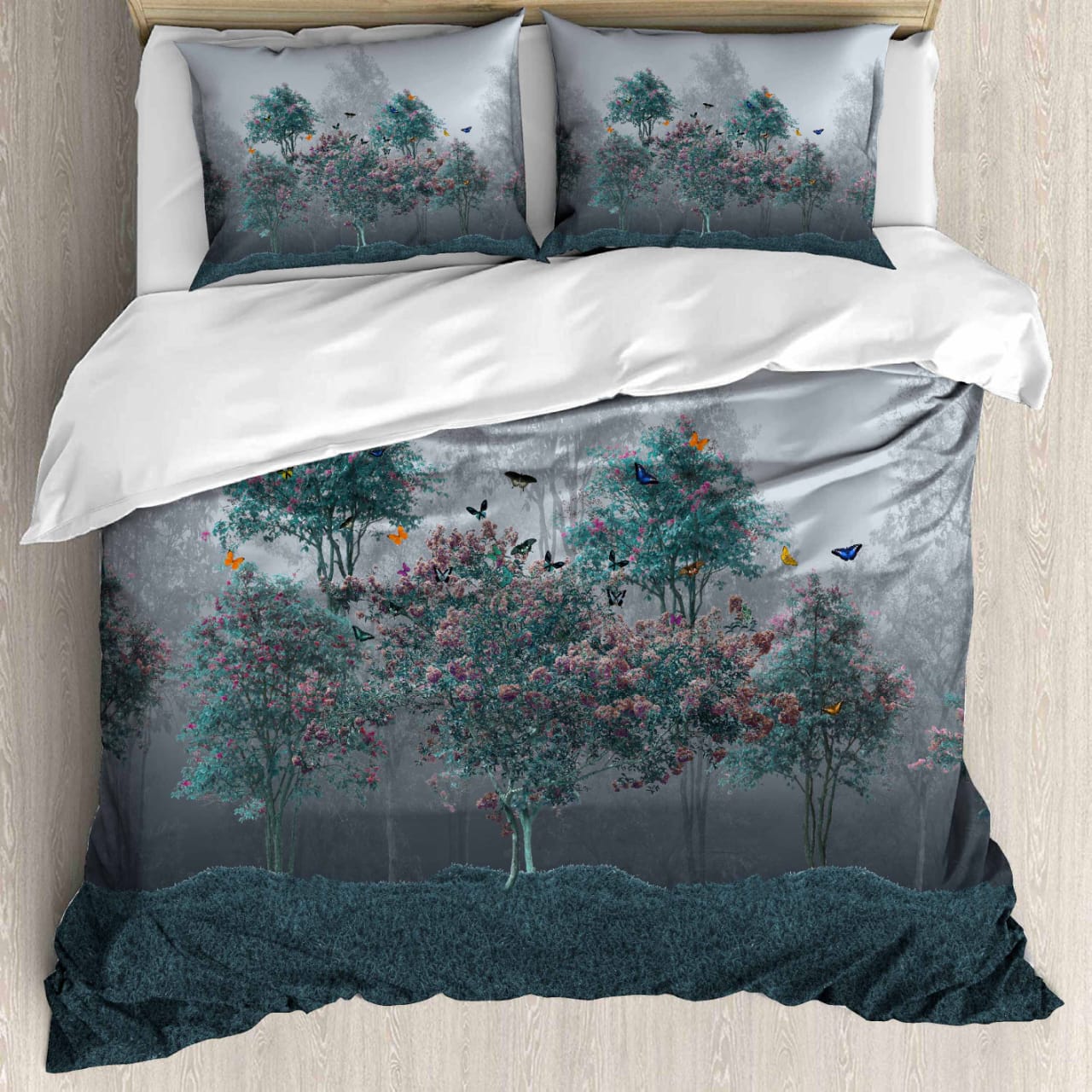 Luxurious Satin Cotton King Size Bedsheet Set – 350 TC (2.75x2.75m) with 2 Pillow Covers
