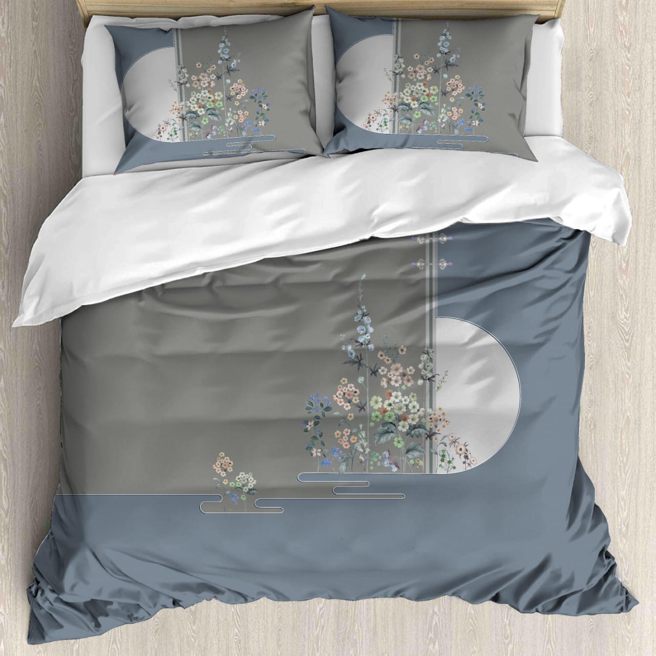 Luxurious Satin Cotton King Size Bedsheet Set – 350 TC (2.75x2.75m) with 2 Pillow Covers