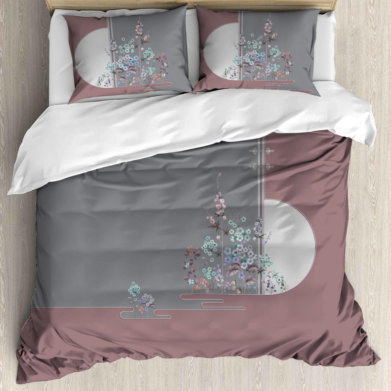Luxurious Satin Cotton King Size Bedsheet Set – 350 TC (2.75x2.75m) with 2 Pillow Covers
