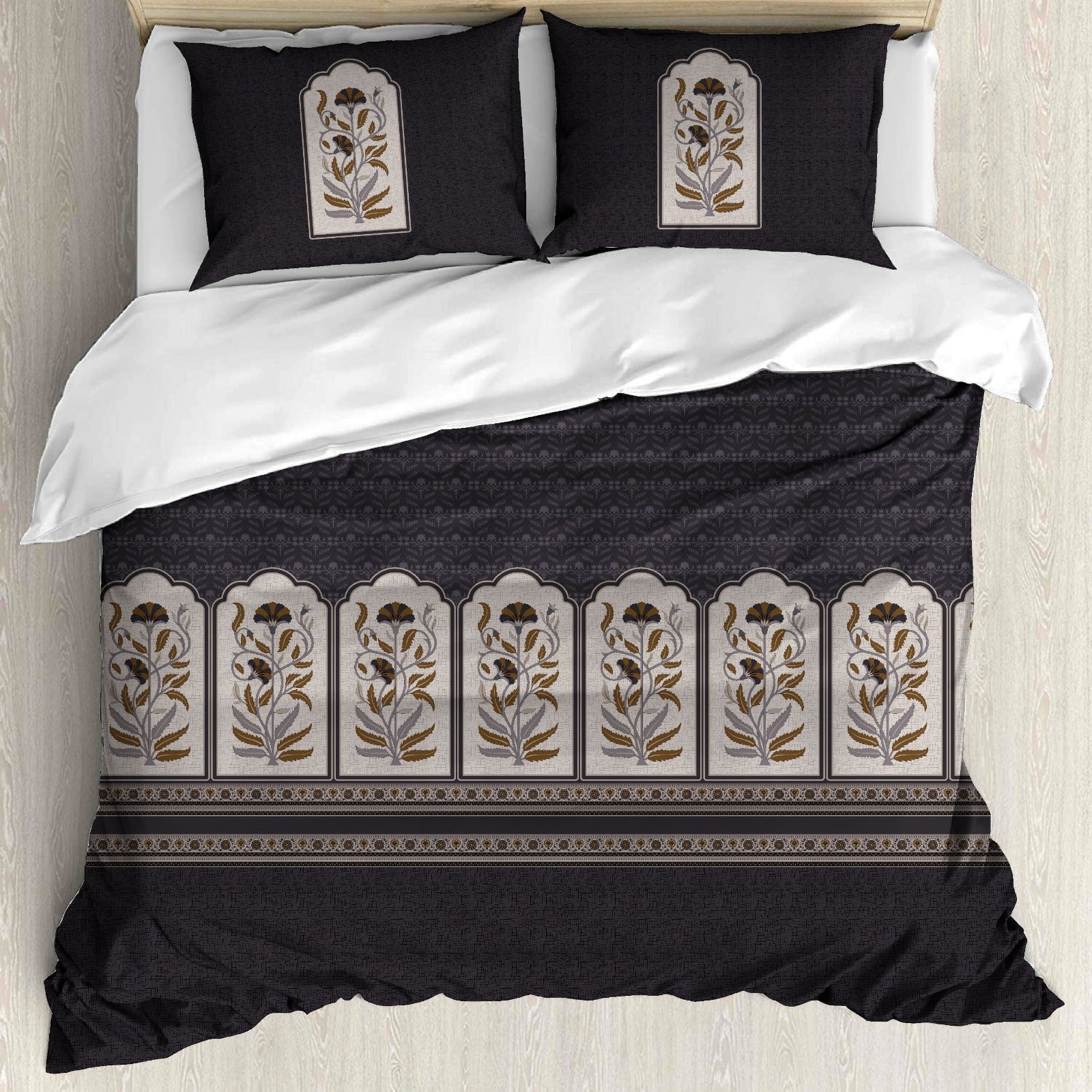 Premium Cotton King Size Double Bed Sheet with 2 Pillow Covers – 120 TC