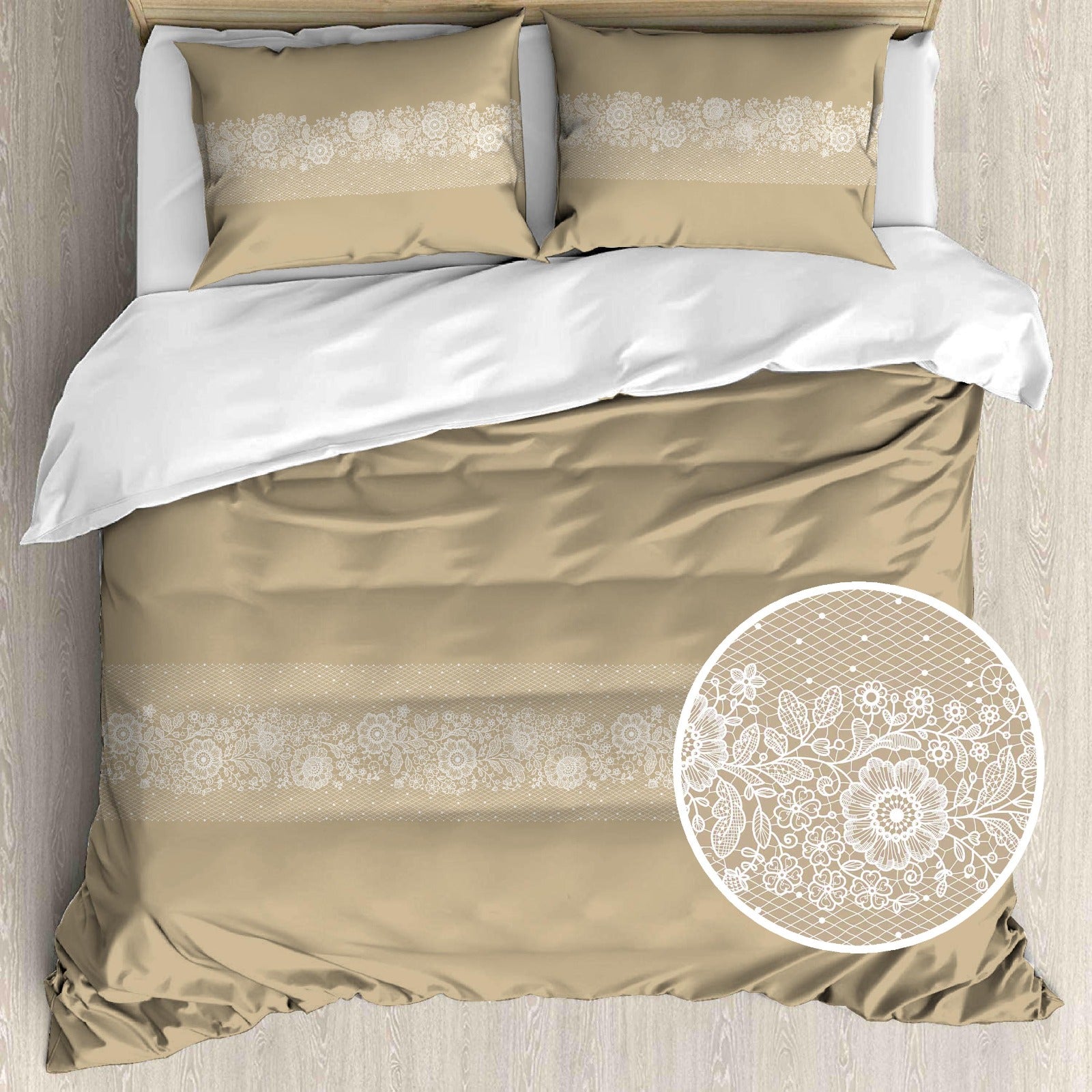 Luxury Satin Cotton King Size Bedsheet with 2 Pillow Covers – 210 TC (2.75m x 2.75m)