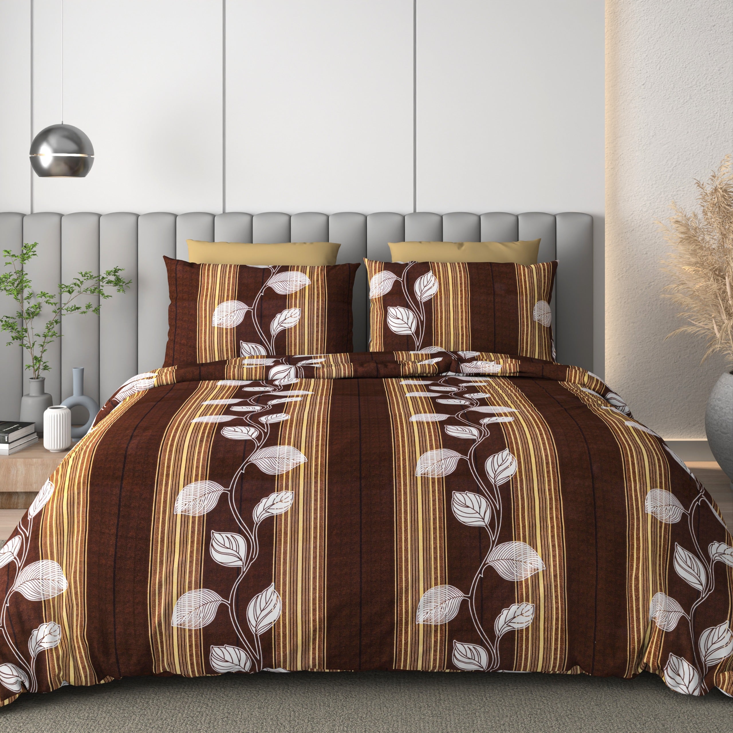 100% Cotton Queen Size Double Bedsheet with 2 Pillow Covers