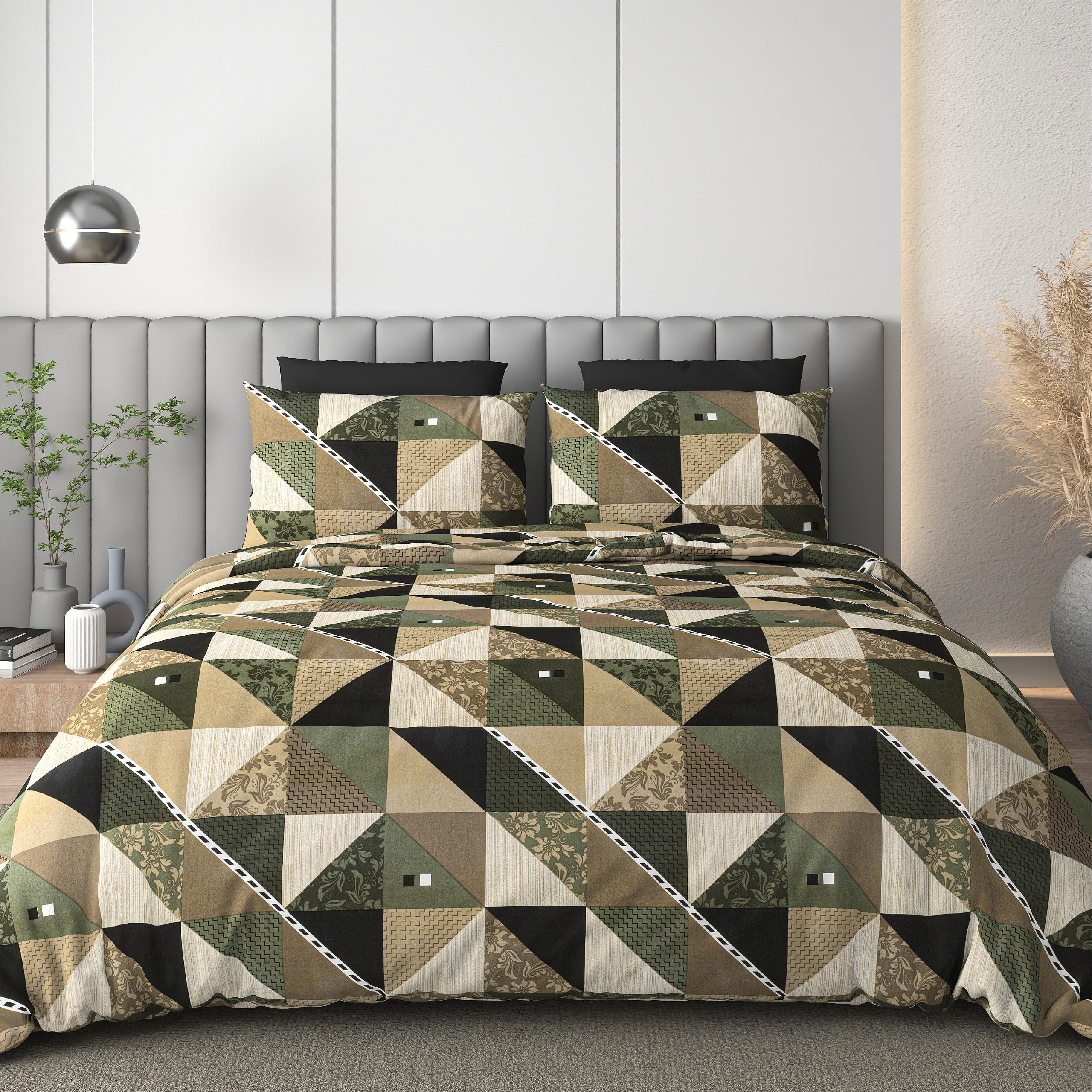 100% Cotton Queen Size Double Bedsheet with 2 Pillow Covers