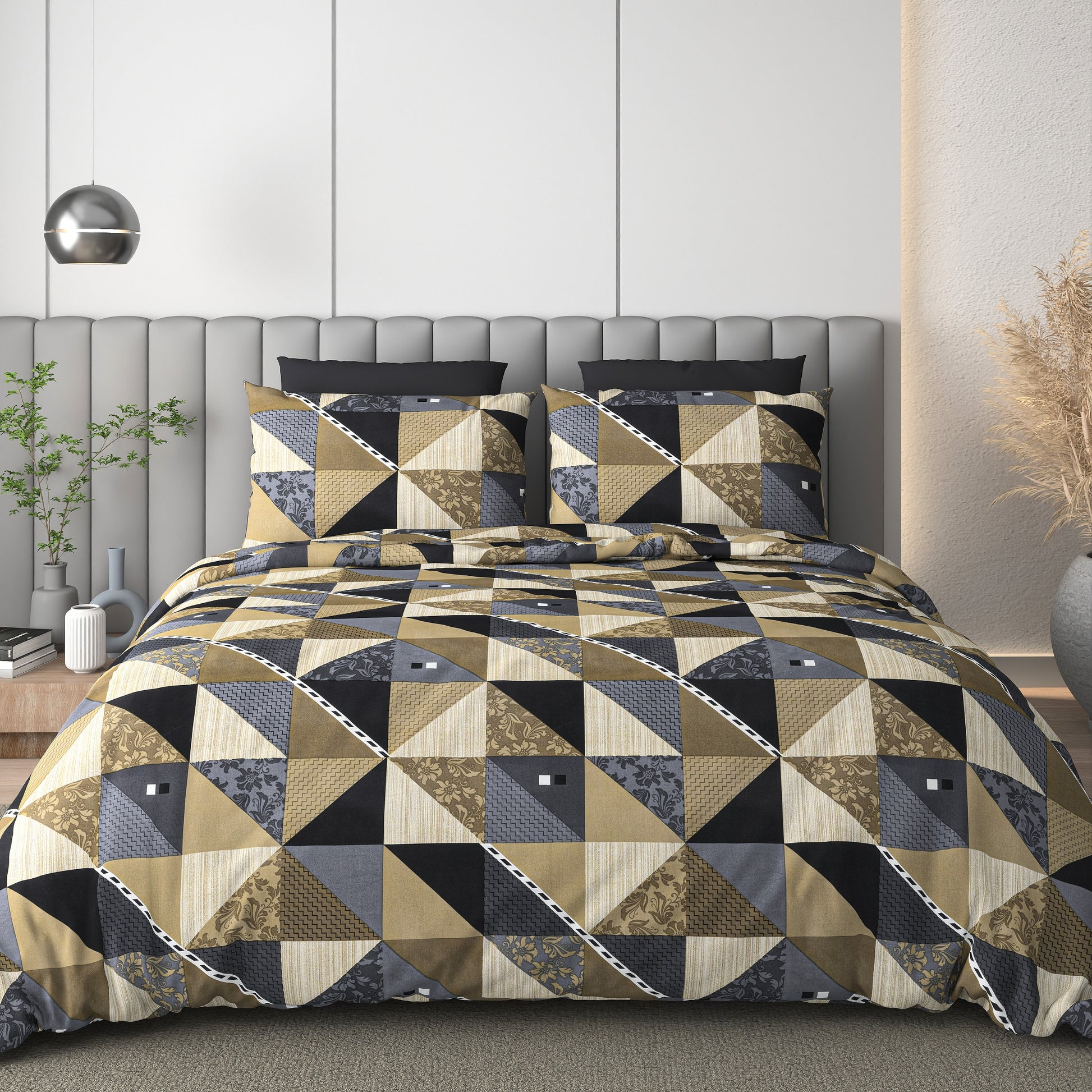 100% Cotton Queen Size Double Bedsheet with 2 Pillow Covers