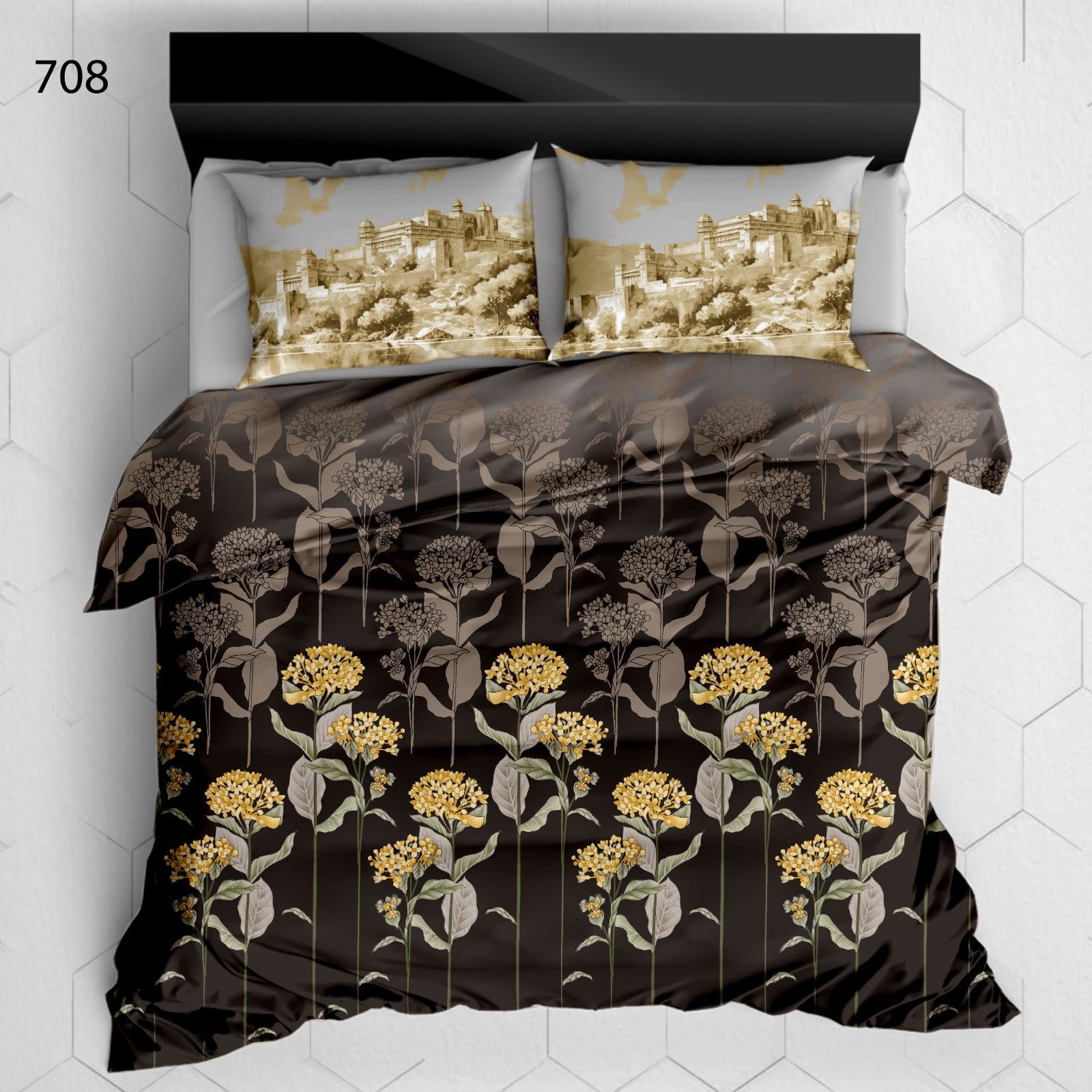 Premium Cotton King Size Bedsheet with 2 Pillow Covers – 180 TC (2.75m x 2.75m)