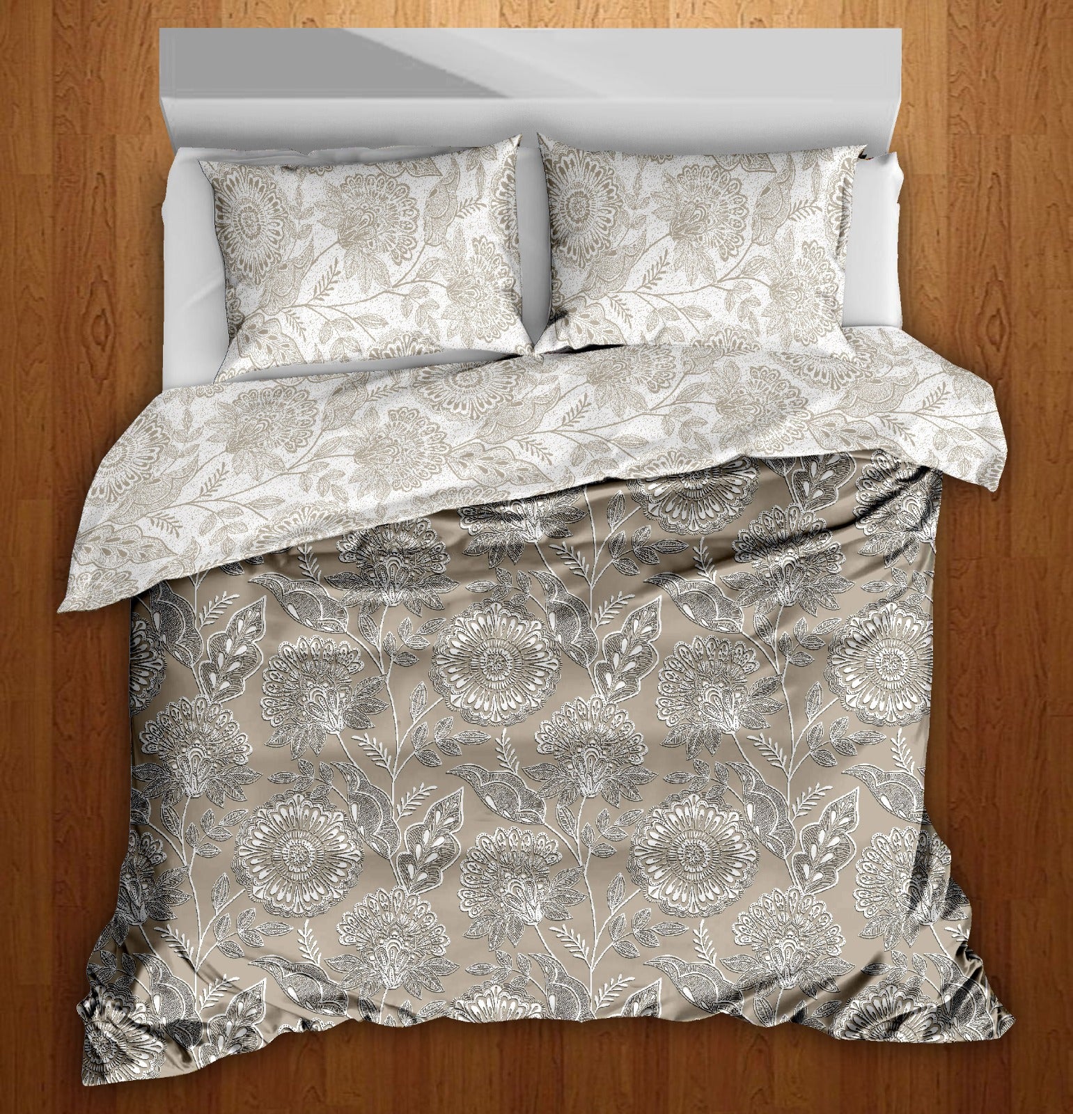 Premium Cotton 180TC King Size Bedsheet with 2 Pillow Covers – 2.75m x 2.75m