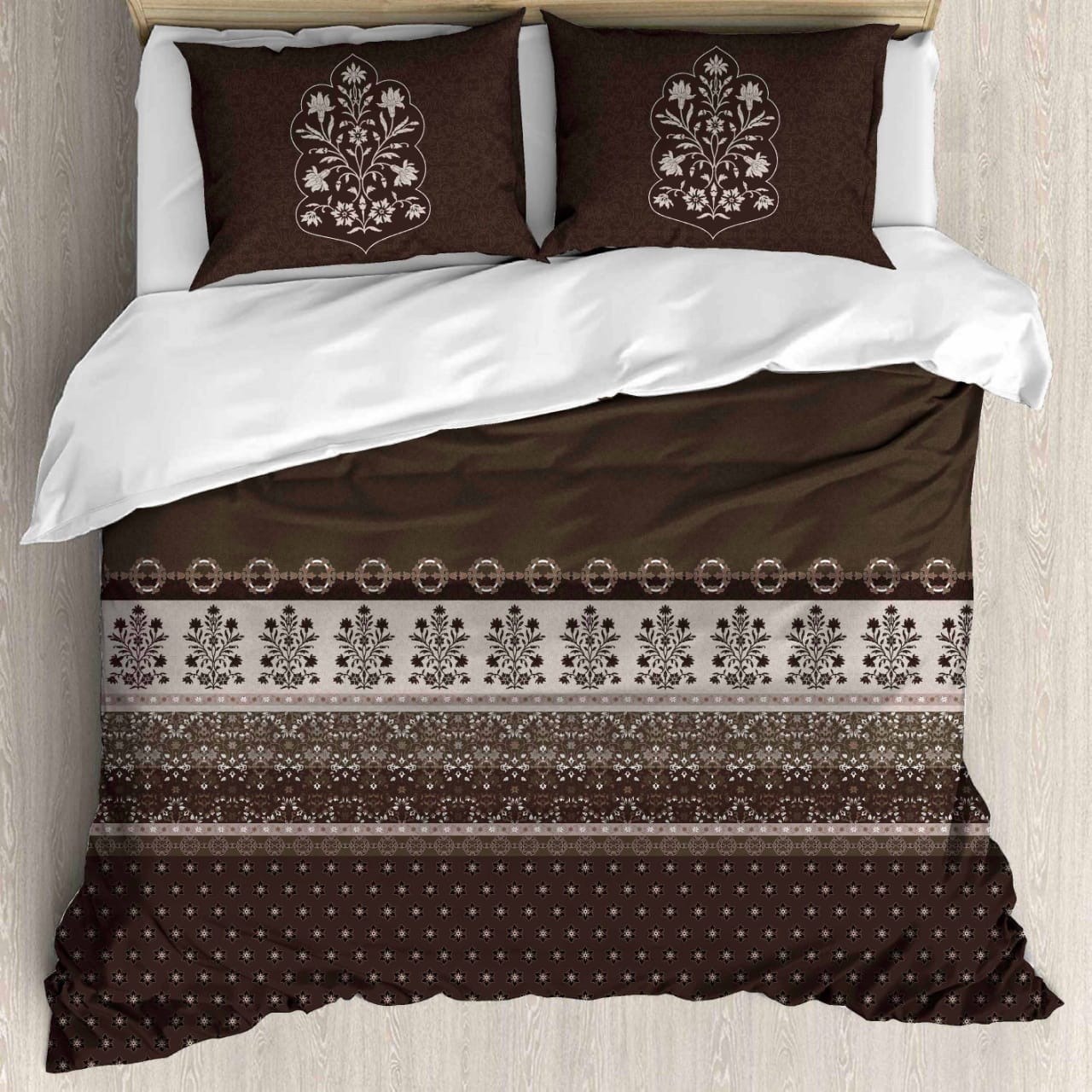 Premium Cotton King Size Double Bed Sheet with 2 Pillow Covers – 120 TC
