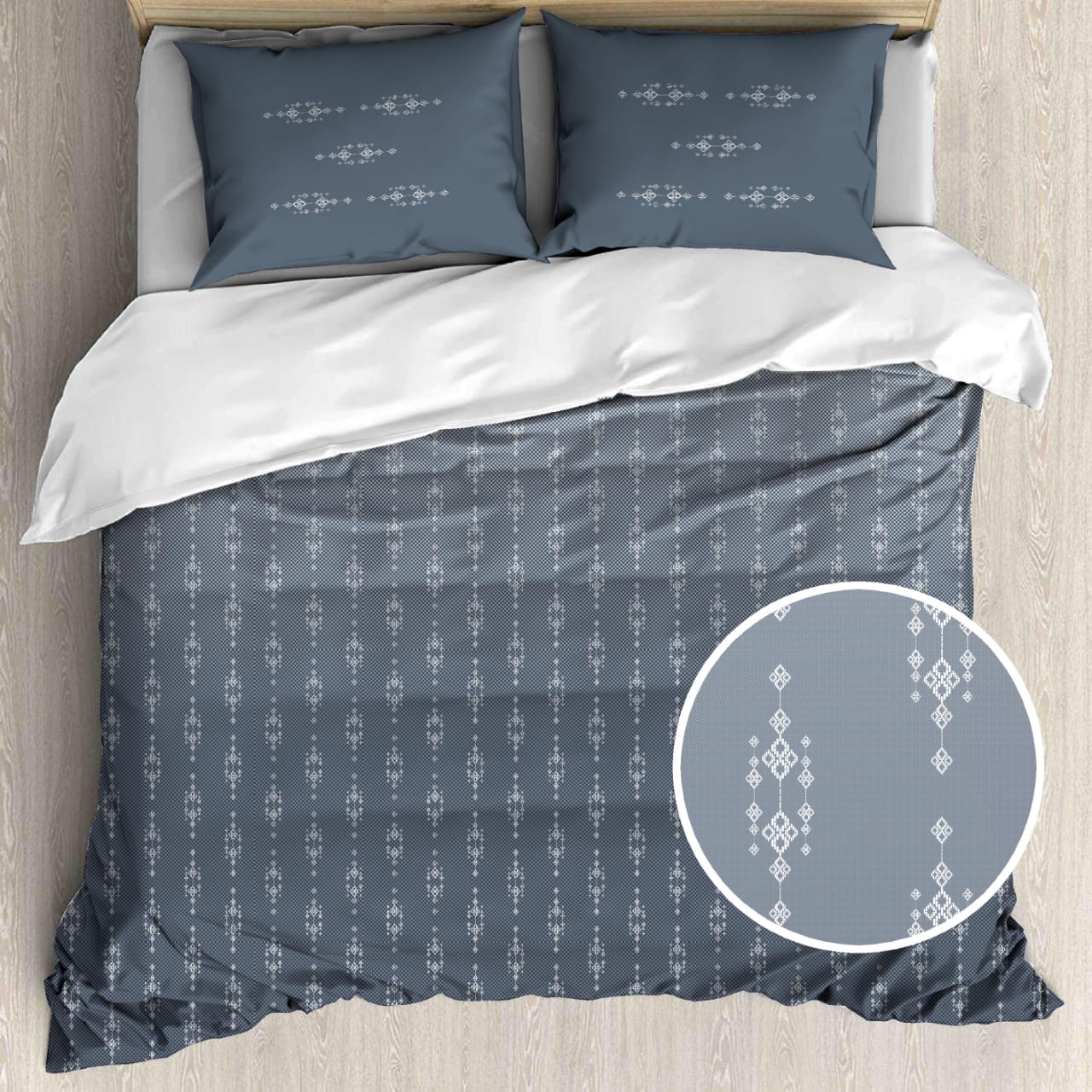 Luxury Satin Cotton King Size Bedsheet with 2 Pillow Covers – 210 TC (2.75m x 2.75m)