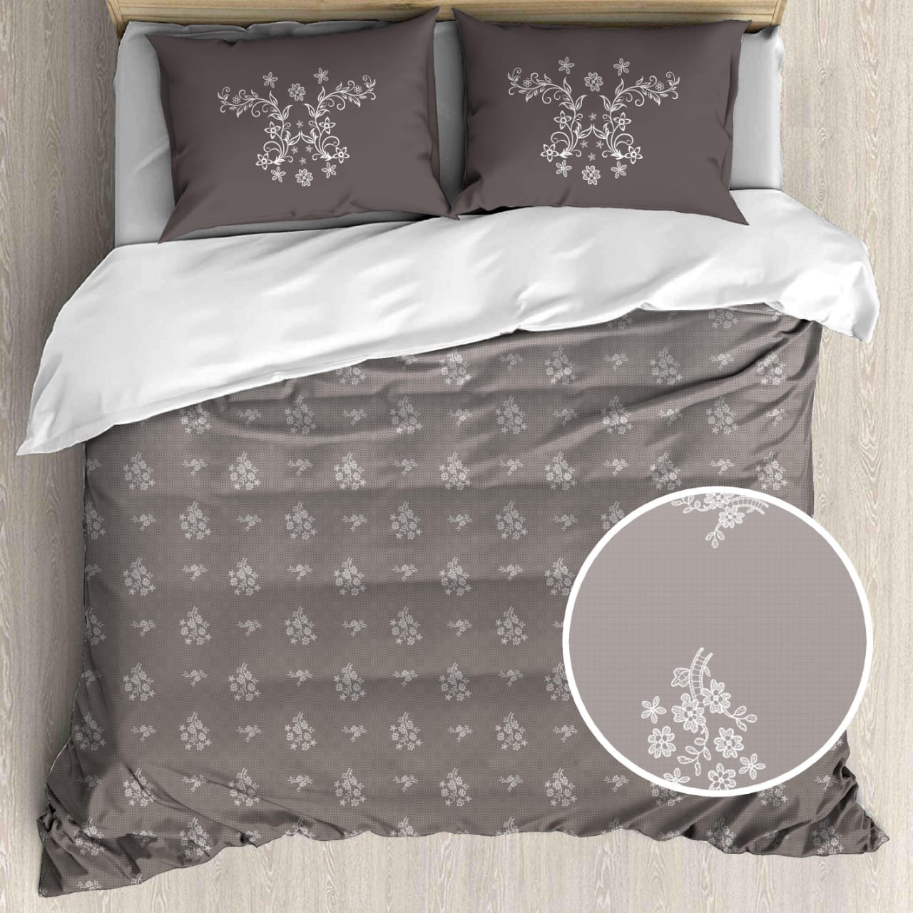 Luxury Satin Cotton King Size Bedsheet with 2 Pillow Covers – 210 TC (2.75m x 2.75m)